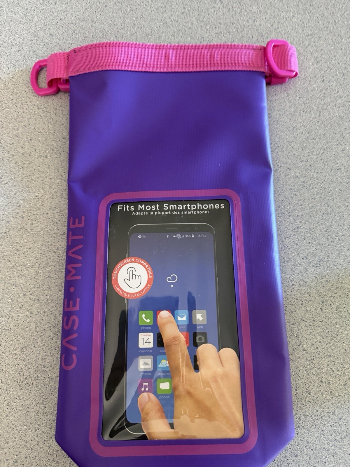 New Case Mate Waterproof Phone Pouch Purple Pink Paradise Dry Bag 2L