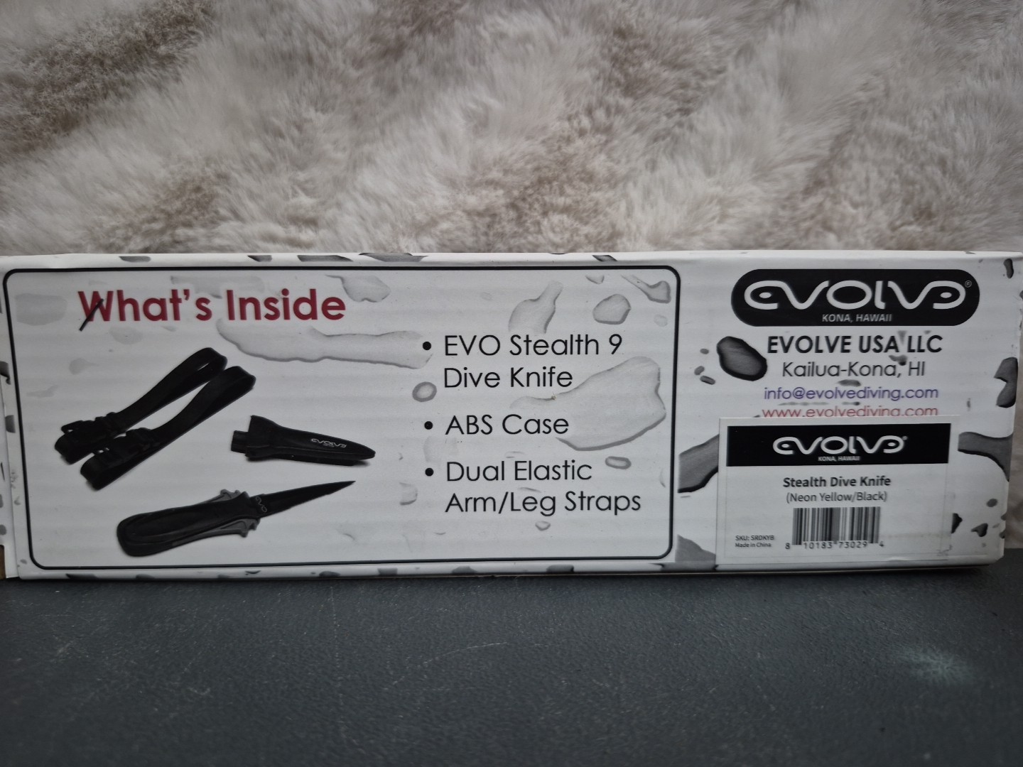 Evolve Diving Evo Stealth 9 Dive Knife 3.5″ Blade Neon Yellow / Black