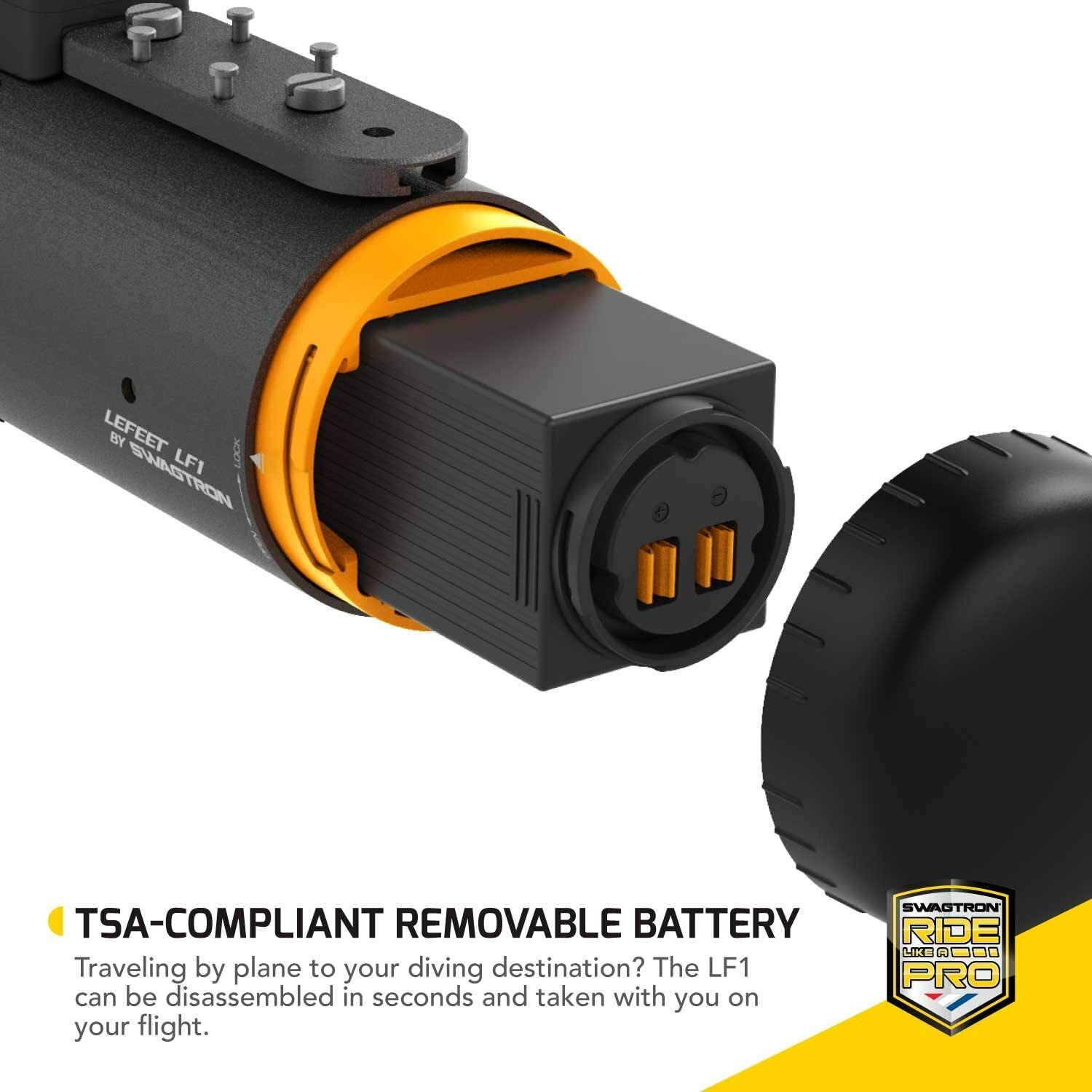 Swagtron LF1 Underwater Scooter Replacement Battery Quick Charge Flight-Friendly