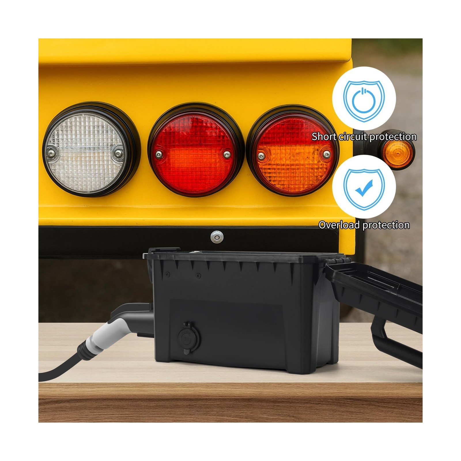 Trailer Light Tester Box with 12V 10Ah Battery and IP68 Waterproof Carrying C…