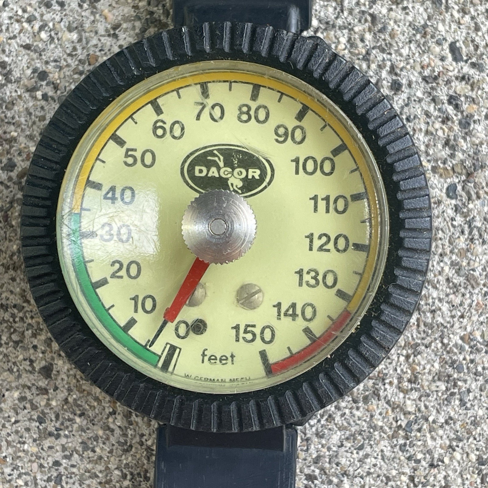 Vintage Dacor Wrist 150 ft Depth Gauge Scuba Skin Diving