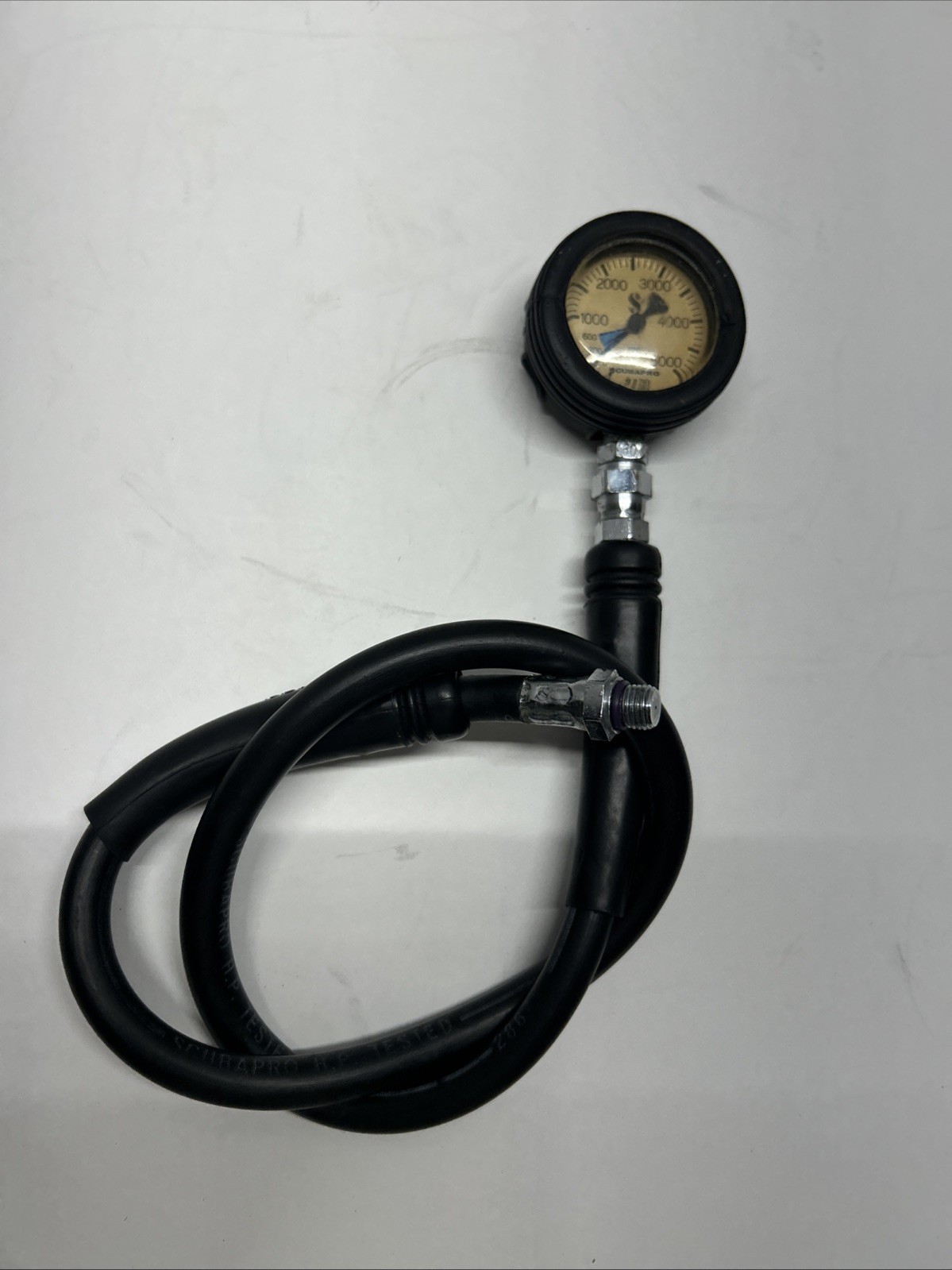 Scubapro Single Pressure Gauge. 5000psi. Tested. Scuba Diving,