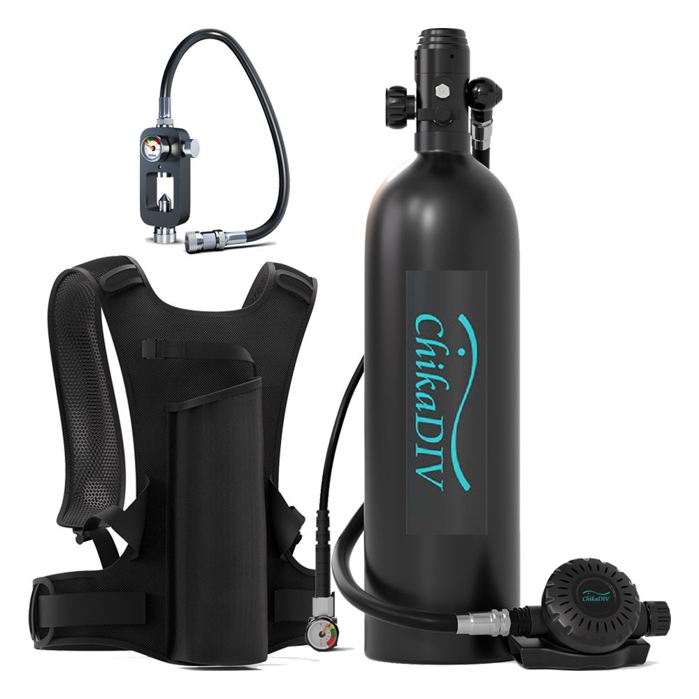 Portable Scuba Tank and Lung Tank Combo, 1.9L 3000 PSI for Diving and Emergency
