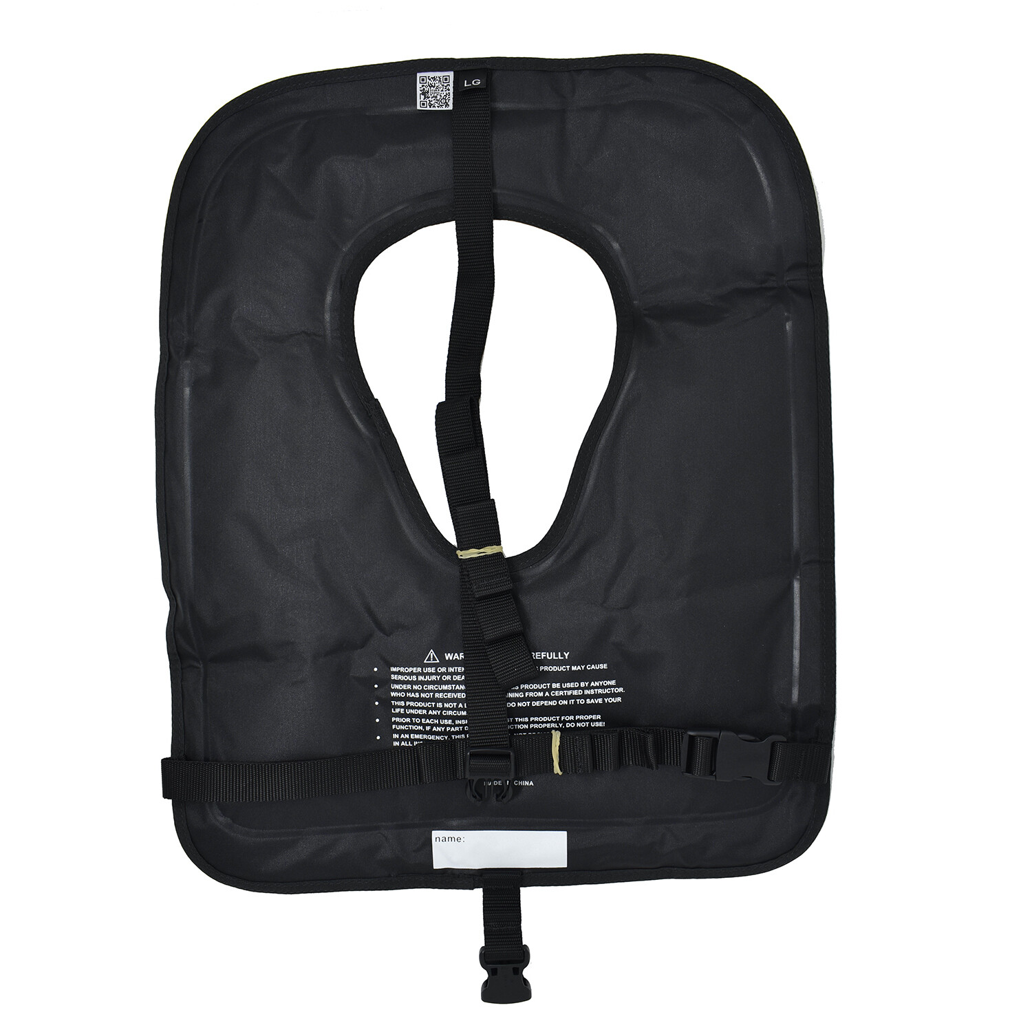 Scuba Choice Adult Black Snorkel Vest w/ Name Box, X-Large