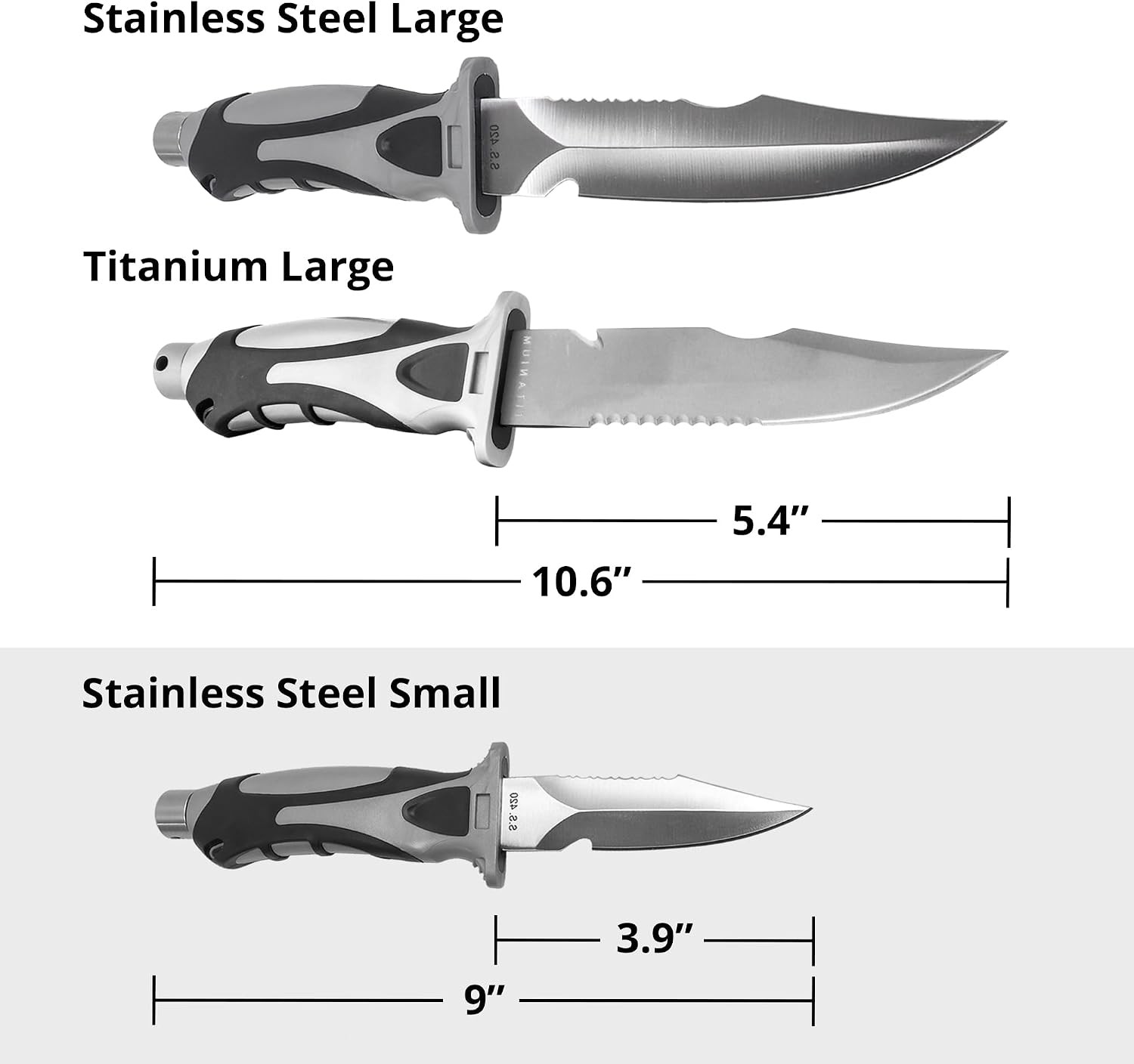 Edge Series Dive Knife Scuba Spearfishing Small w Holster