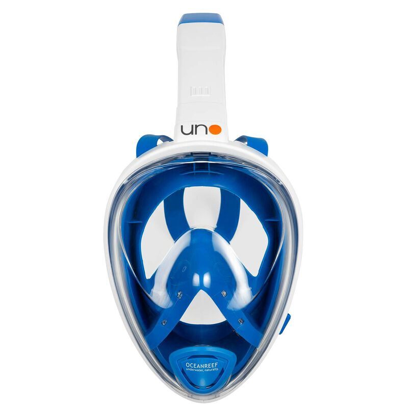 Open Box Ocean Reef UNO Full Face Snorkel Mask – Blue, Size: Large/X-Large