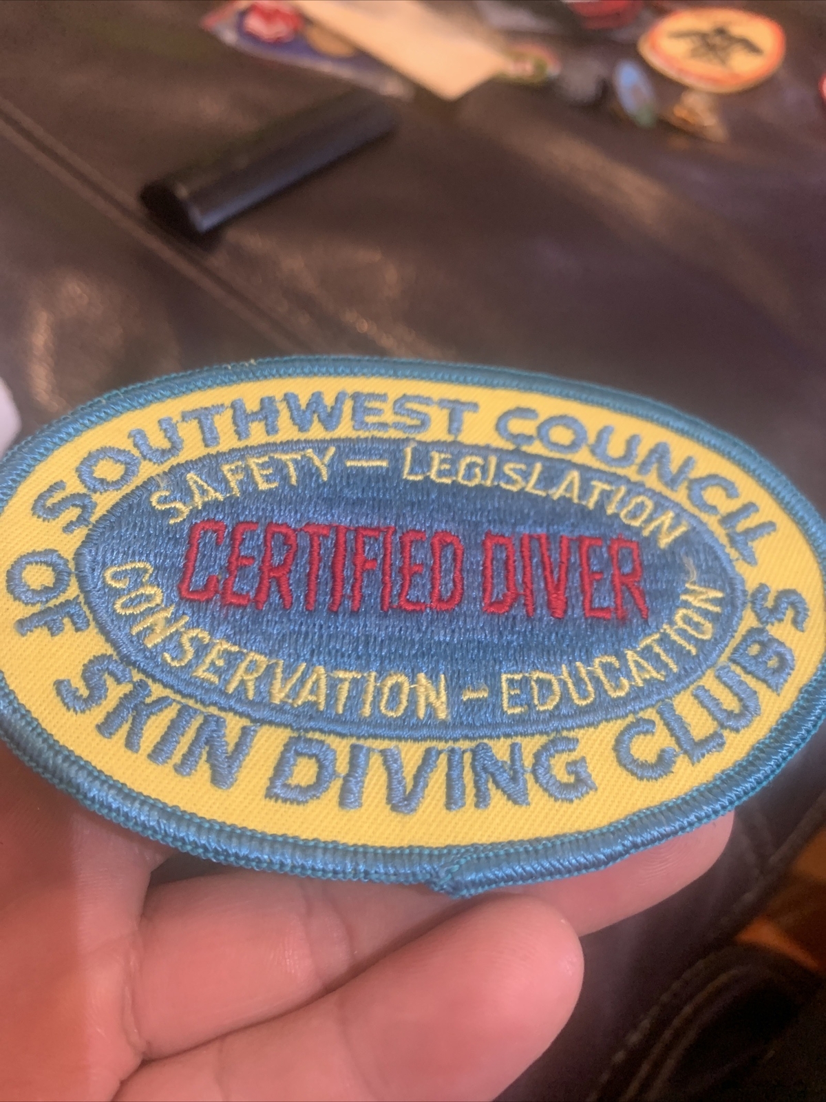Embroidered Patch Southwest Council of Skin Diving Clubs very rare scuba diving