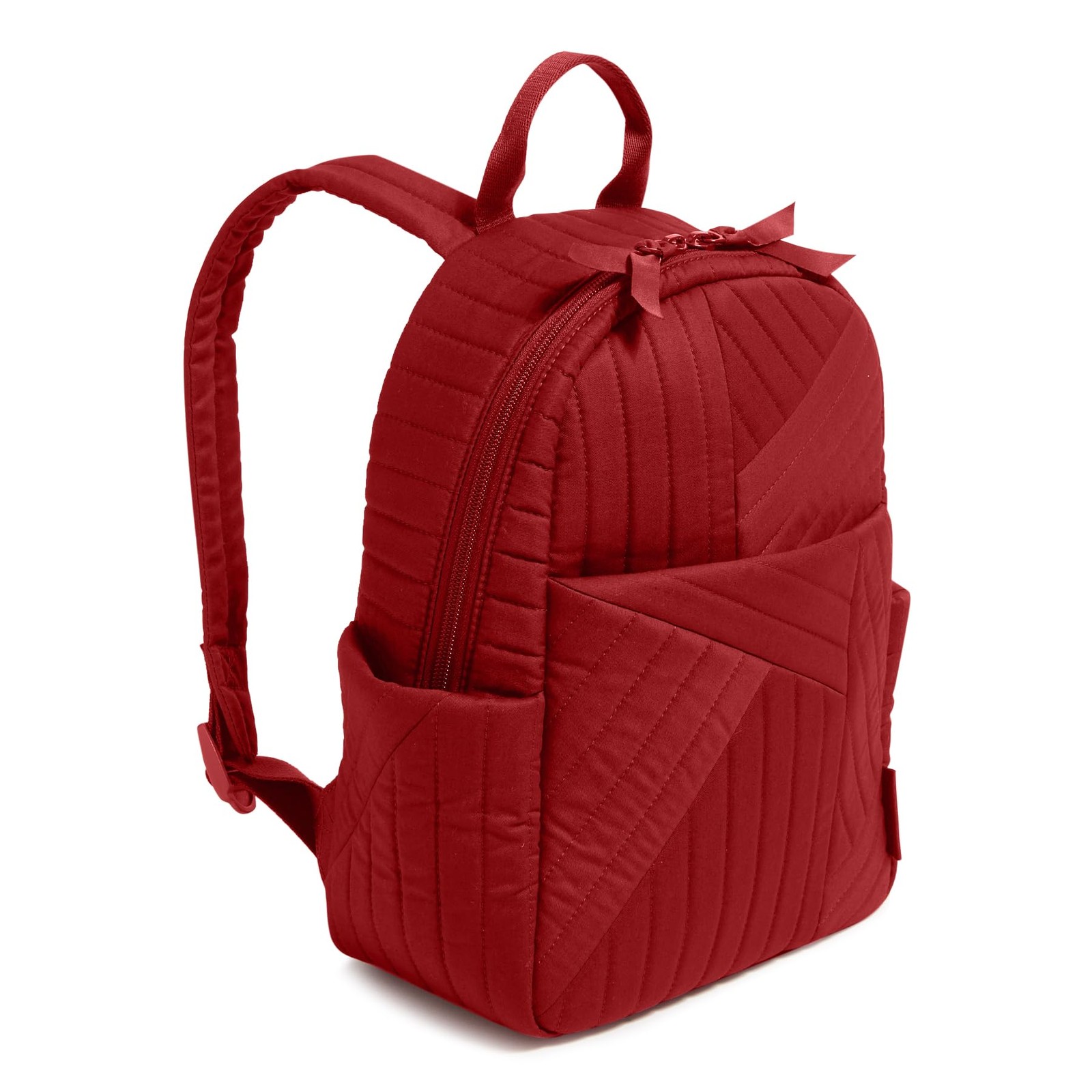 Vera Bradley Women’s Cotton Small Backpack, Cardinal One Size, Red