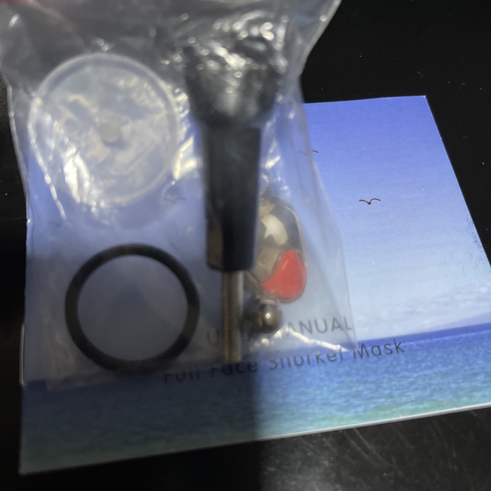 Camera Mount Hardware, ring gasket and extra valve for Snorkel Mask Full Face