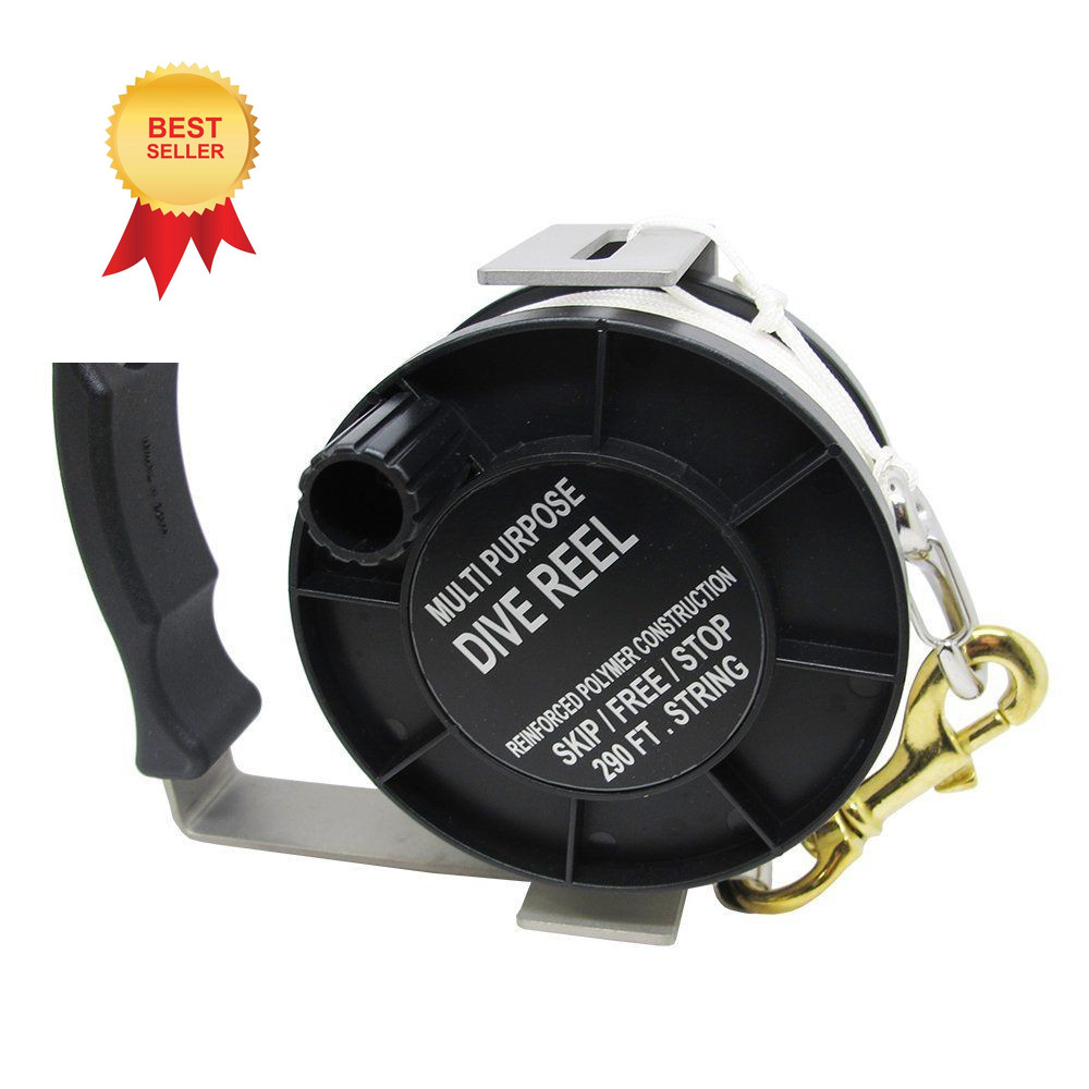 Scuba Choice Diving Stainless Steel Heavy Duty Multi-Purpose 290-Feet, Black