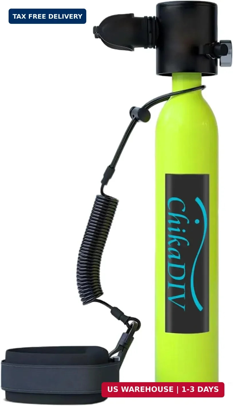 Mini Scuba Tank 0.5L Portable Diving Tank with DOT Certification Reusable Under