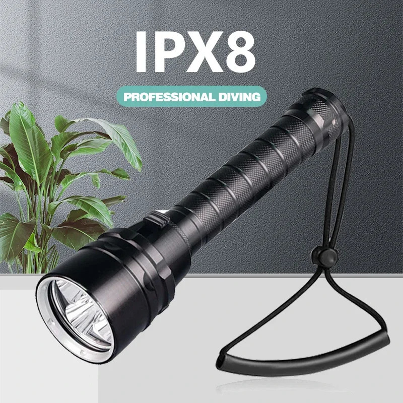 10000LM 5LED Dive Light IPX8 Led Scuba Diving Flashlight LED Underwater 200M US