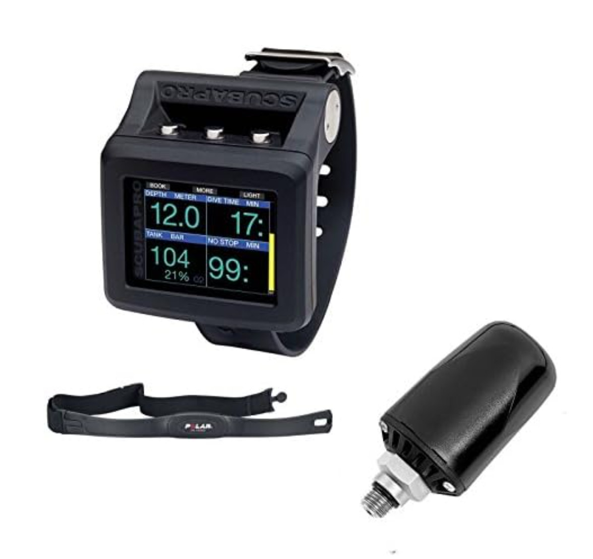 SCUBAPRO 05.080.100 G2 Dive Computer with LED Transmitter and HR Chest Strap NIB