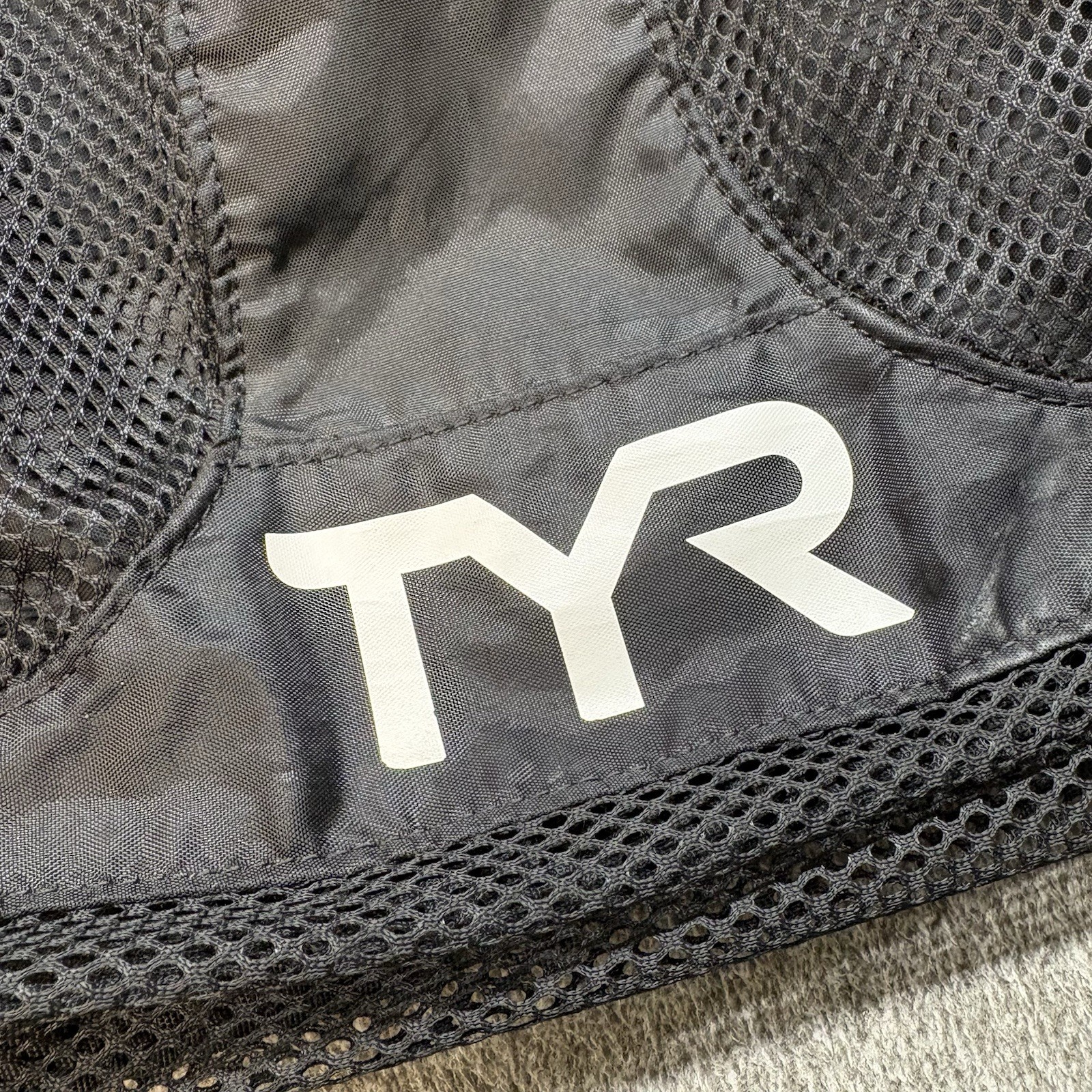TYR Big Mesh Mummy Backpack Swim Gym Workout Gear Black