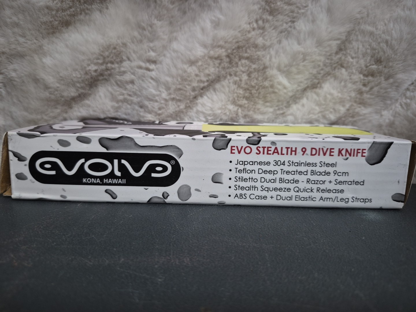 Evolve Diving Evo Stealth 9 Dive Knife 3.5″ Blade Neon Yellow / Black