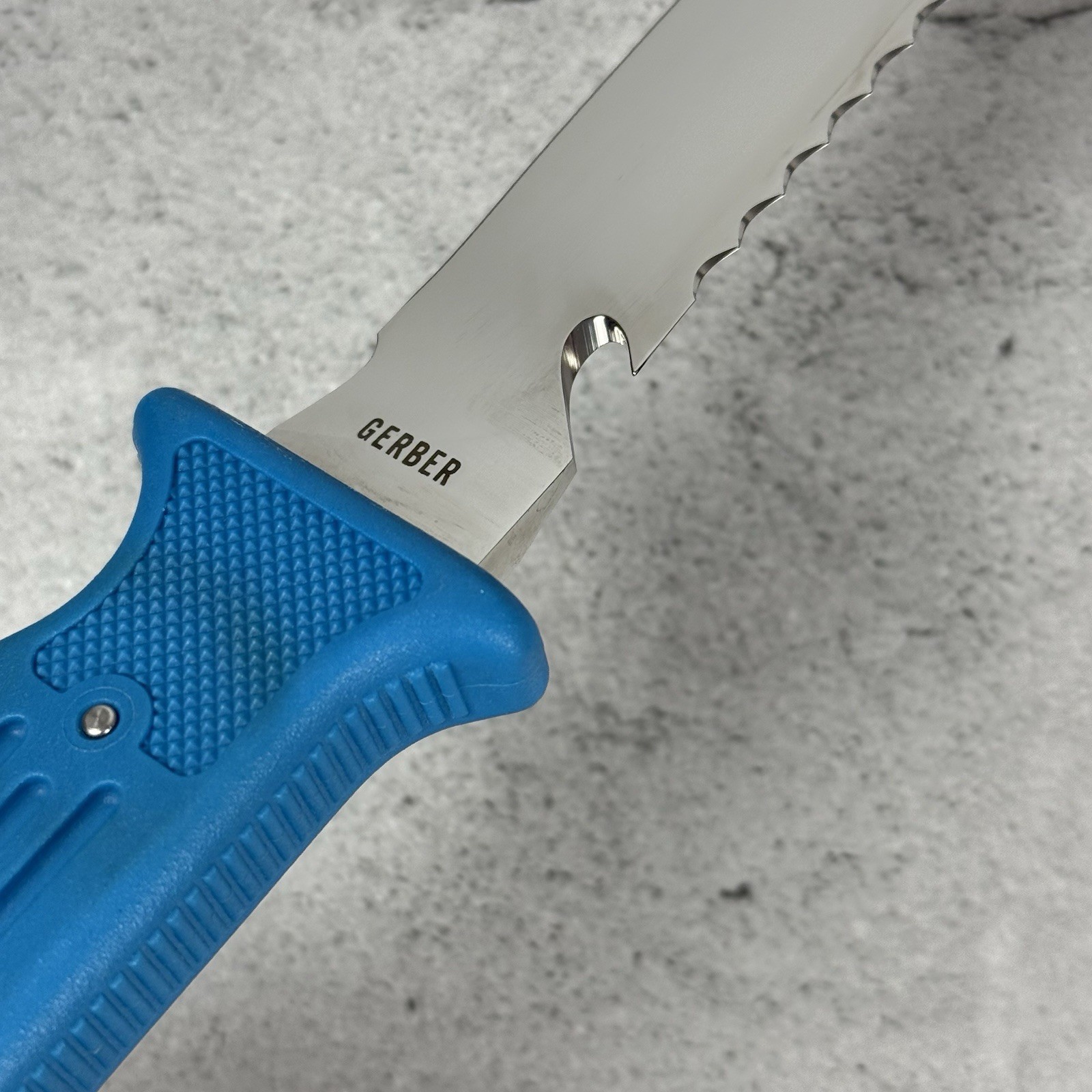 Gerber Moray Vintage Blue Handle Scuba Diving New Old Stock Blackie Collins