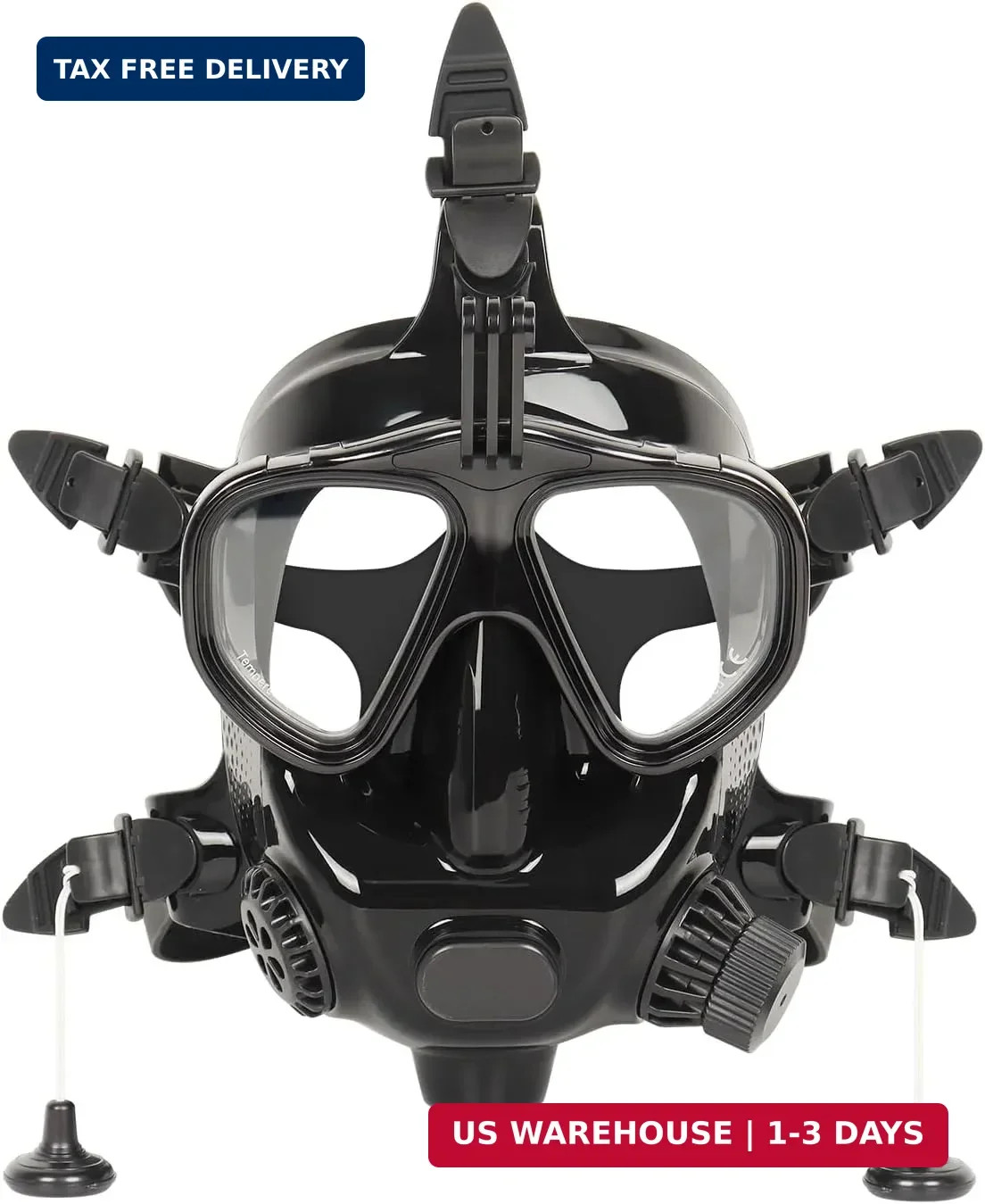 DIDEEP Full Face Diving Mask, Snorkeling Mask Adjustable Silicone for Adults, Sc