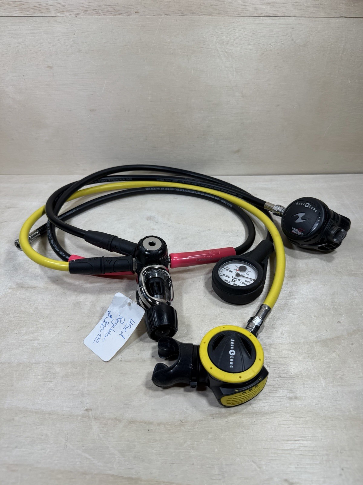 Aqua Lung Titan Scuba Regulator Set Yoke Octopus XS Gauge UNTESTED