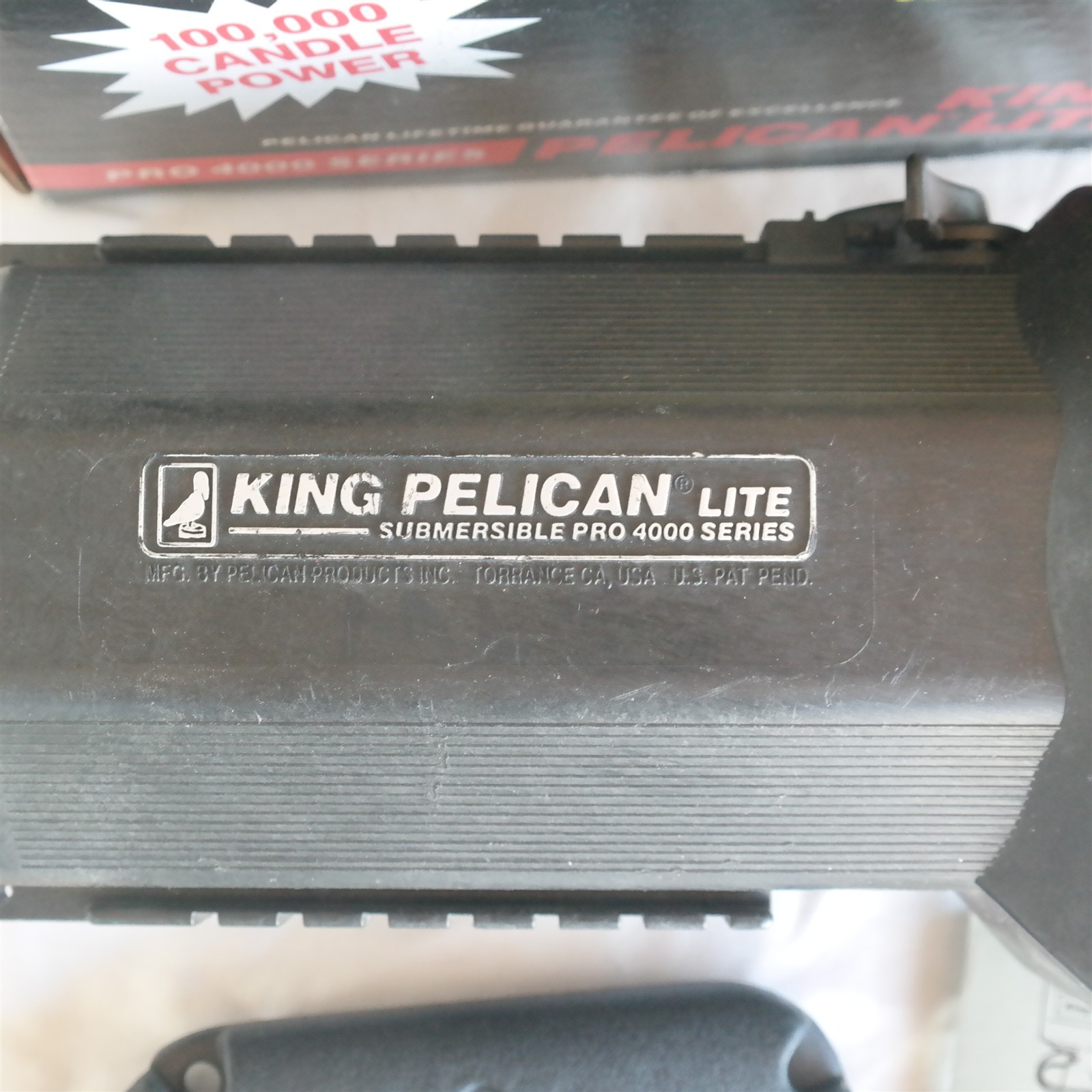 New Old Stock KING Pelican Lite Main Dive Light 8 D Cell NOS W/ Box 4000 LS