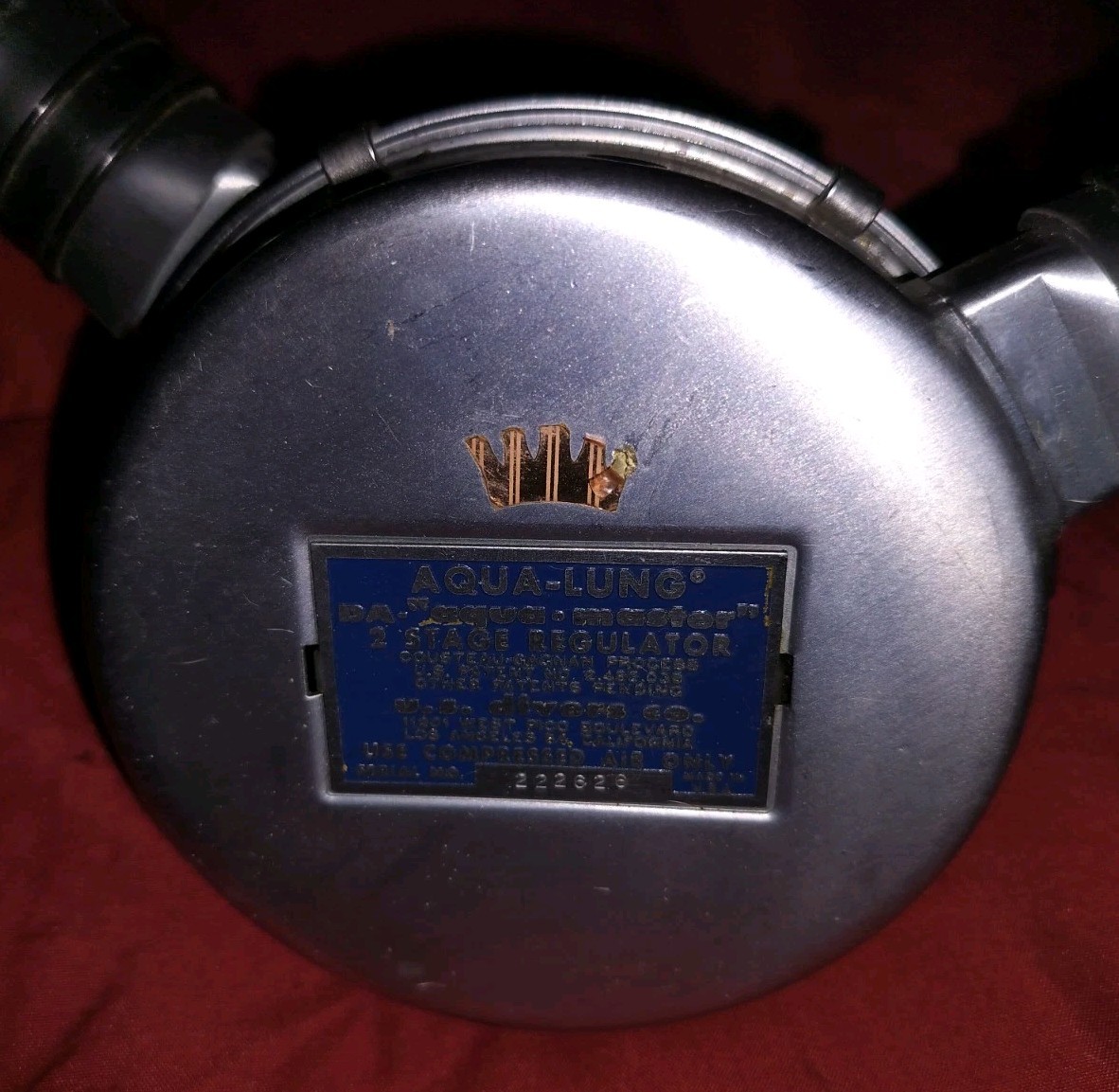 Very Rare Original Aqualung DA Double Hose Regulator Restored Beatiful