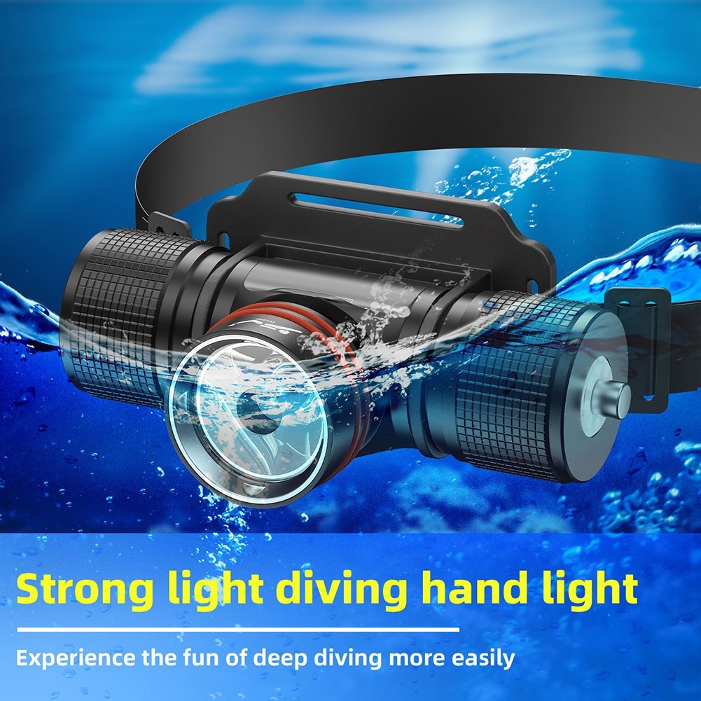 Scuba Diving Light Underwater Diving Headlamp IPX8 Underwater 40M High Quality