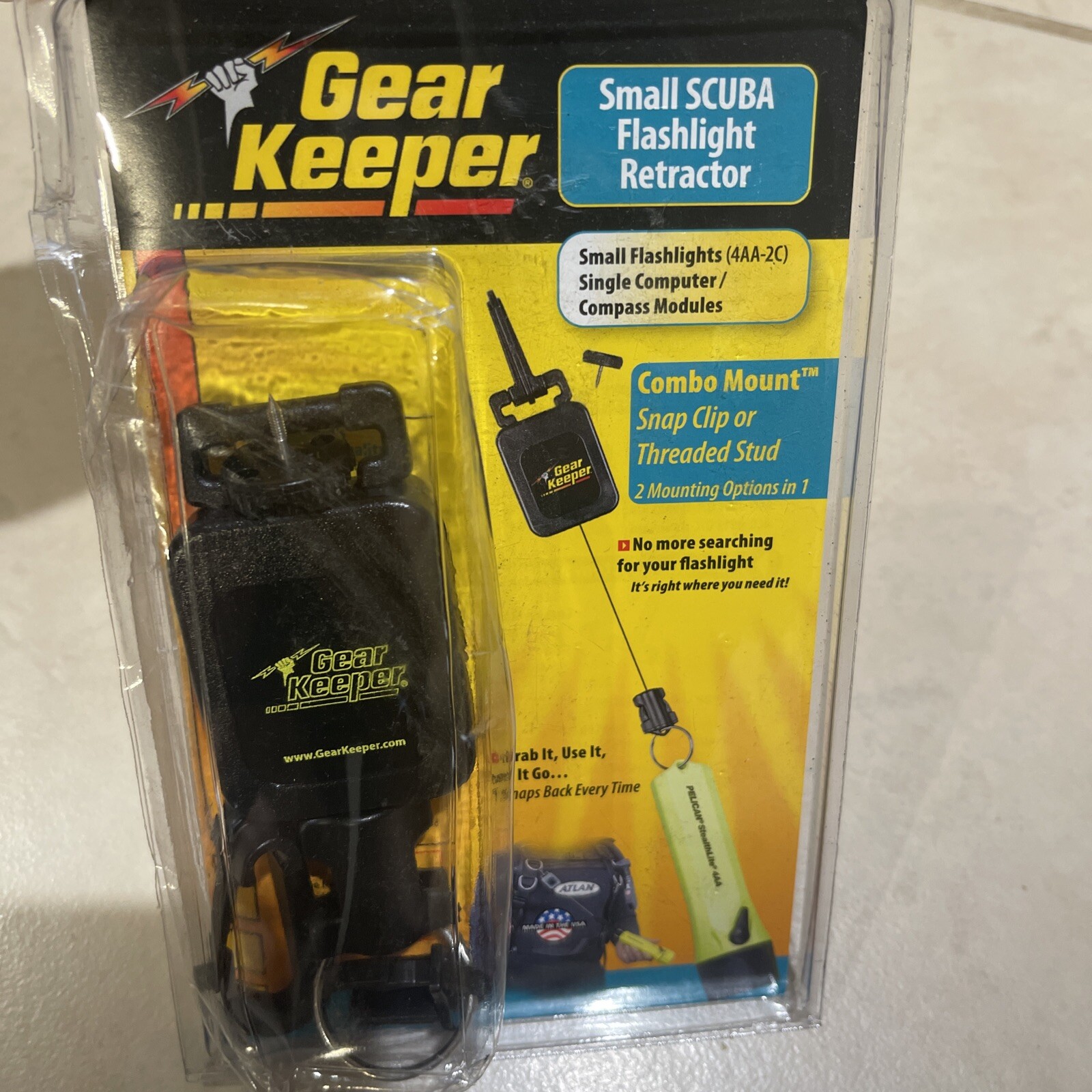Hammerhead Industries Gear Keeper RT4-5972 Small SCUBA Flashlight Retractor New