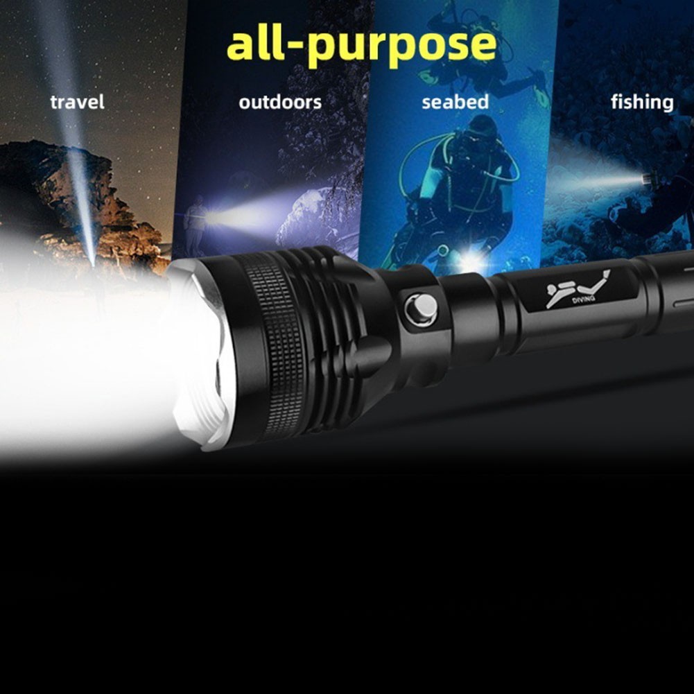 White Light Flashlight Sporting Goods Diving Flashlight Long Life