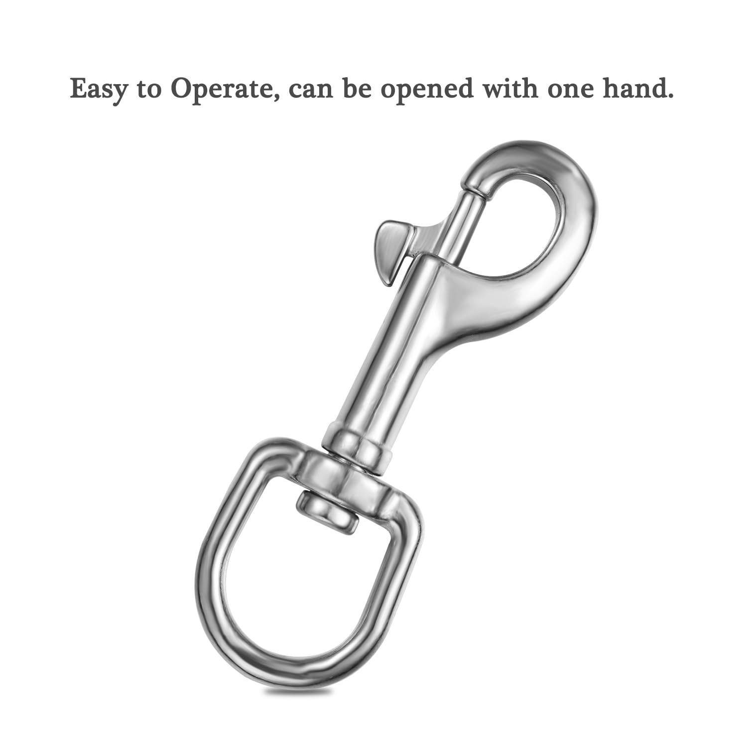 Heavy-Duty Swivel Eye Bolt Snap Hooks 3.3 Inch, 316 Stainless Steel, Bolt Sna…