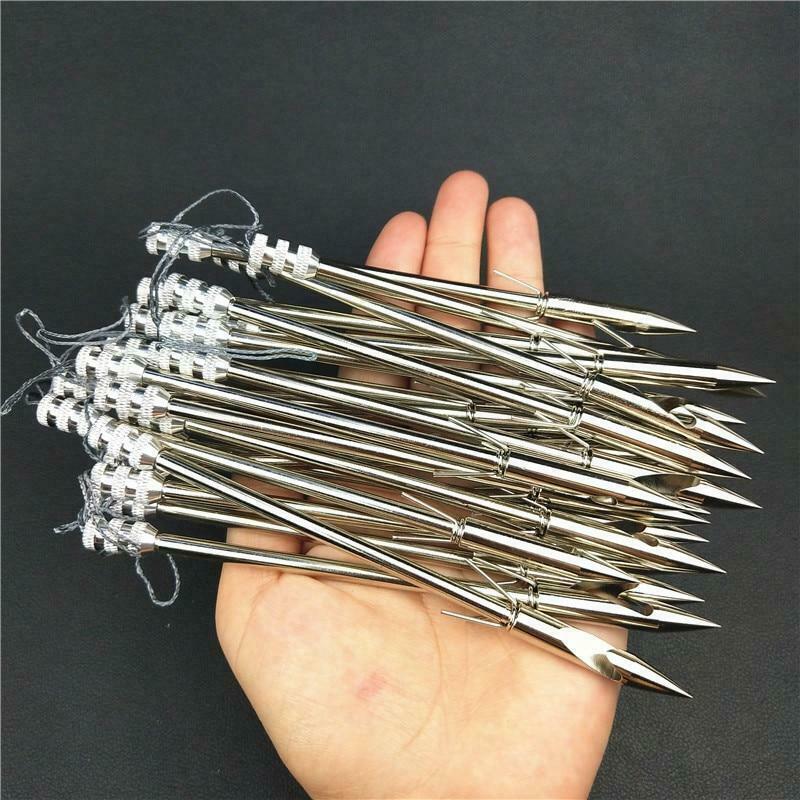 20Pcs Shooting Fish Broadheads Fishing Arrow for Hunting Slingshot Steel Darts