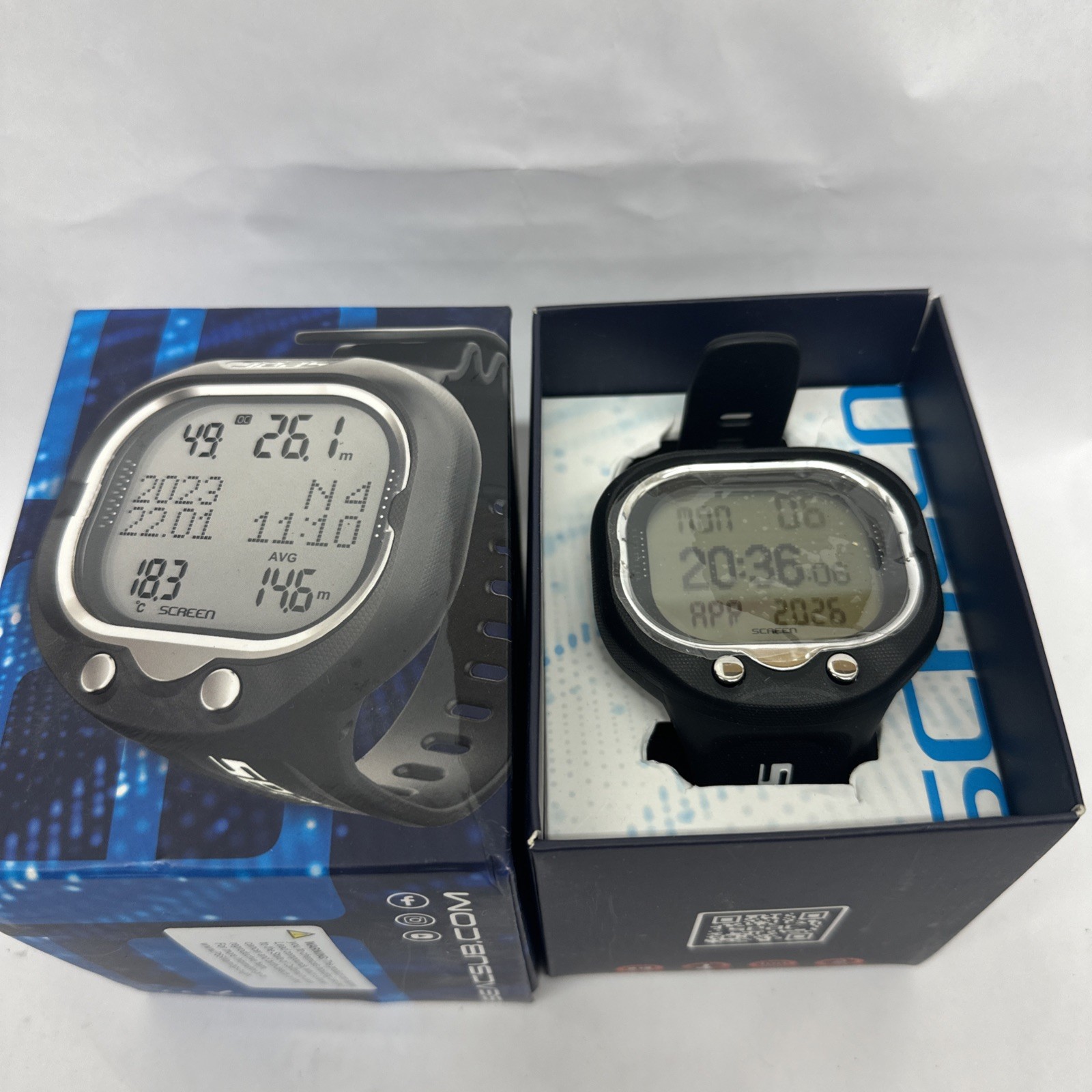 OPEN BOX Seac Screen Scuba Dive Computer Wrist Watch – Black / White