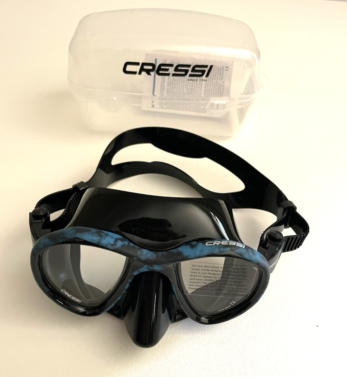 CRESSI Metis Mask for Freediving and Photo Sub Blue Hunter Unisex Adult New