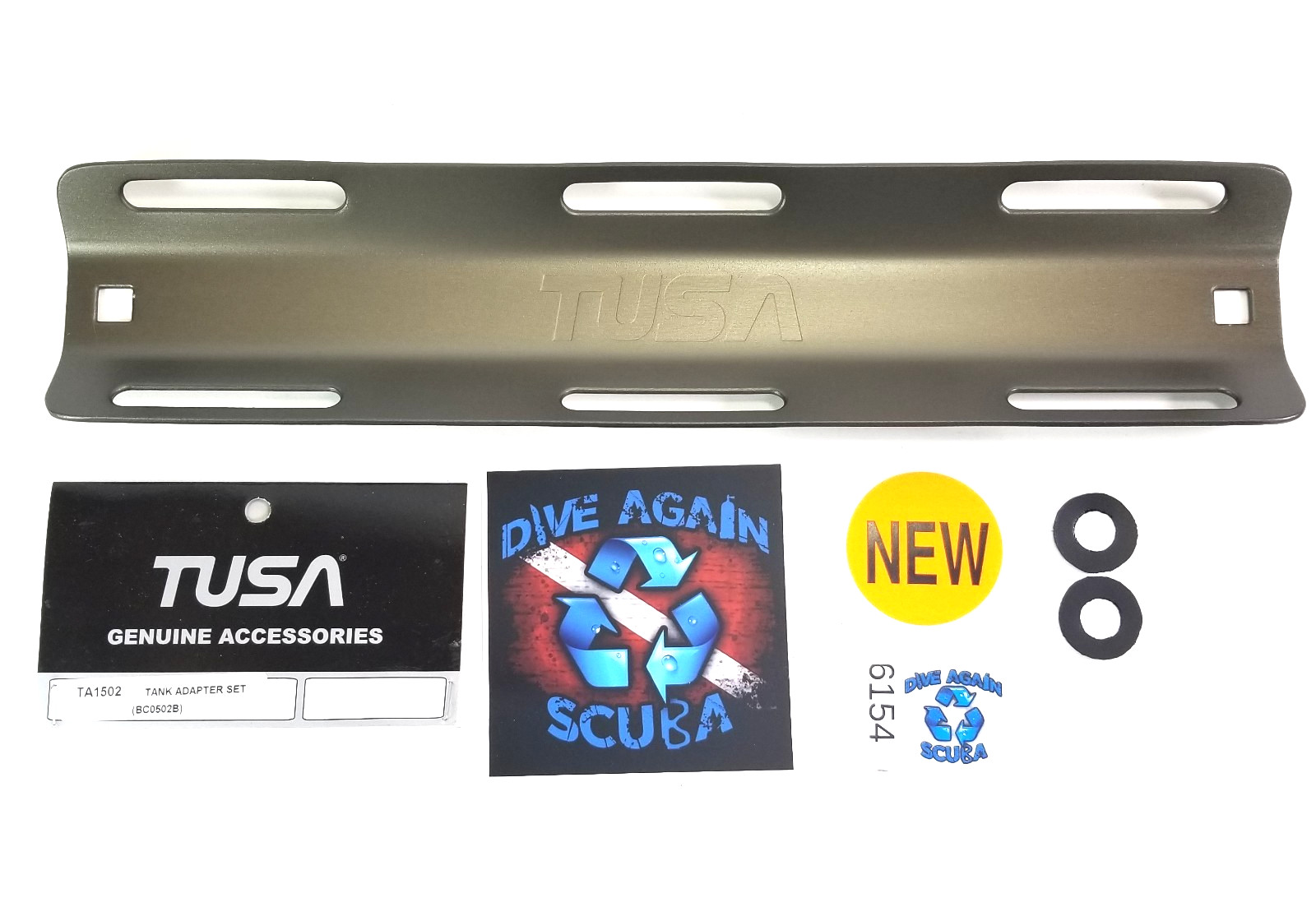 TUSA Aluminum Single Tank Adapter T-Wing BC BCD Scuba Tech Dive Backplate 3 Slot