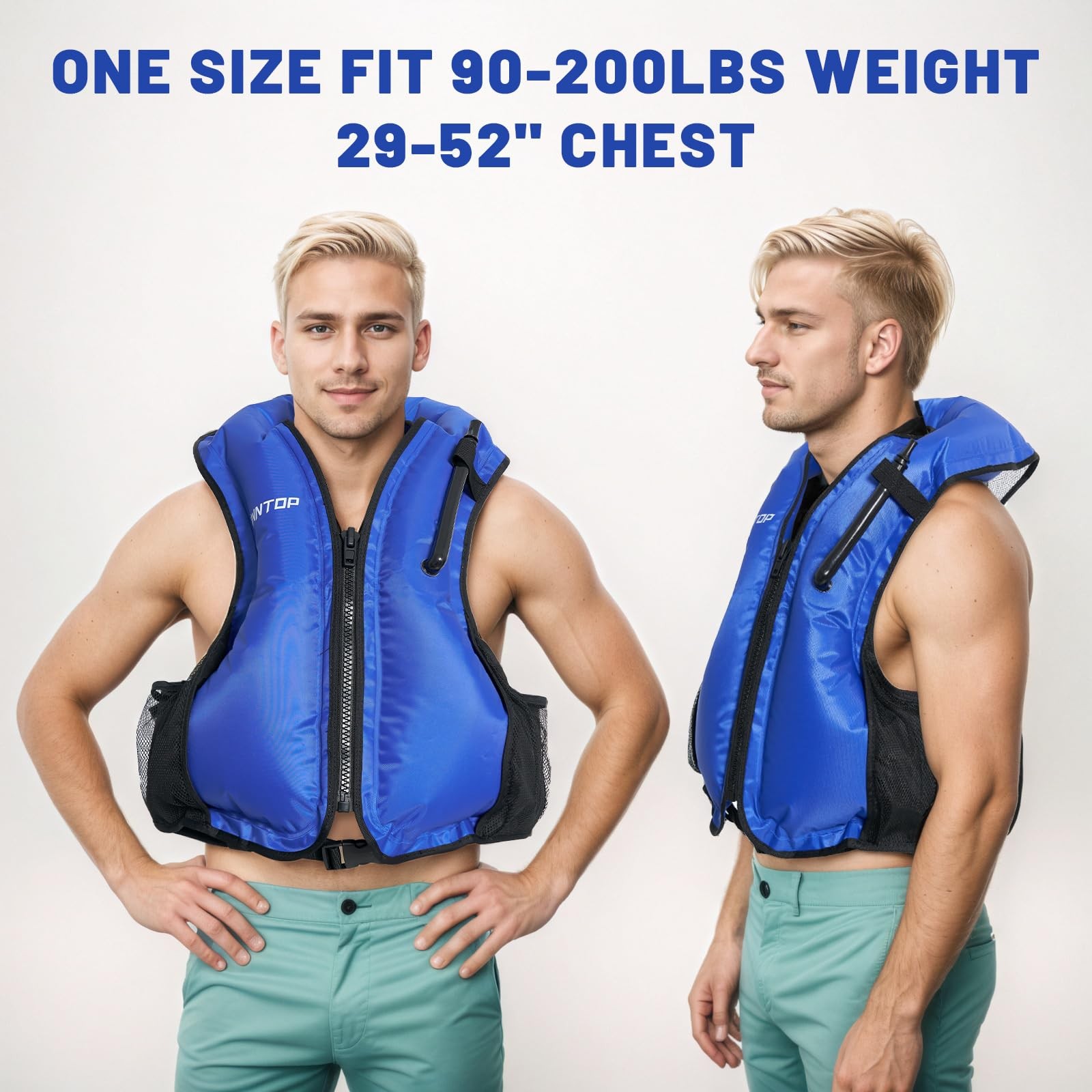 Owntop Inflatable Snorkel Vest For Adult Snorkeling Vests For Men Women Water