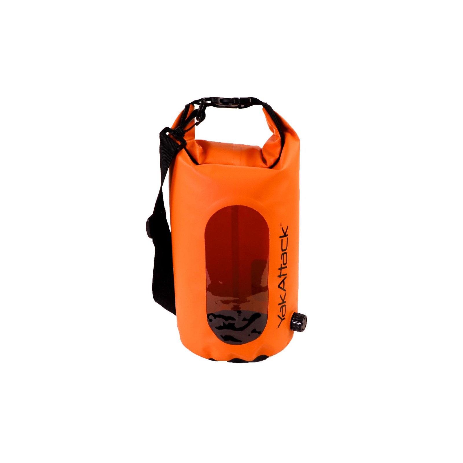YakAttack 5L Roll-Top Waterproof Dry Bag with Air Valve 5L, Orange