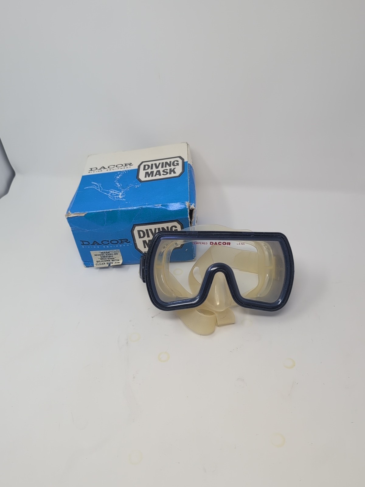 Vintage Dacor Vista Snorkel Scuba Dive Mask Original Box Leaflets And Receipt