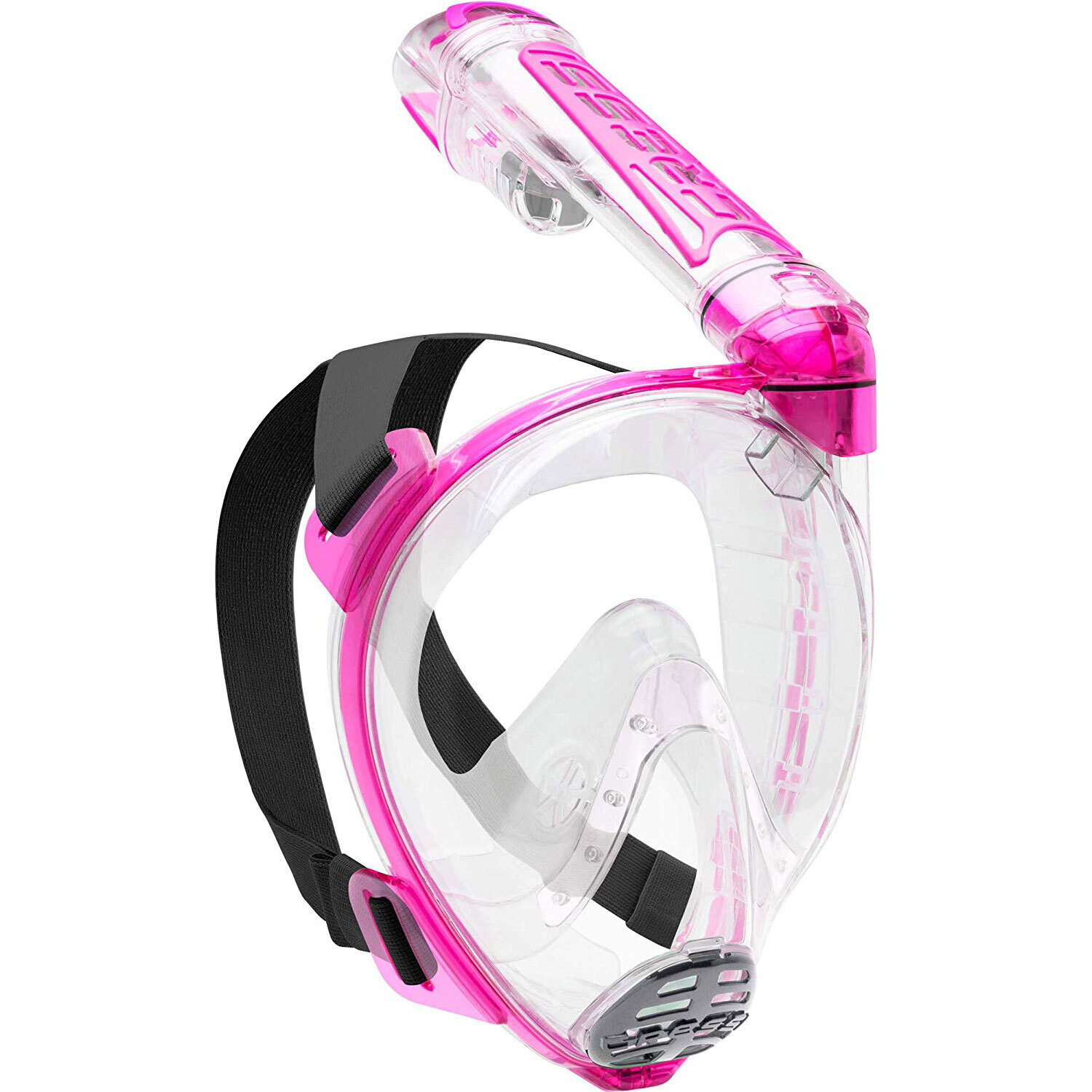 Used Cressi Duke Dry Full Face Mask, Clear/Transparent Pink, Small/Medium