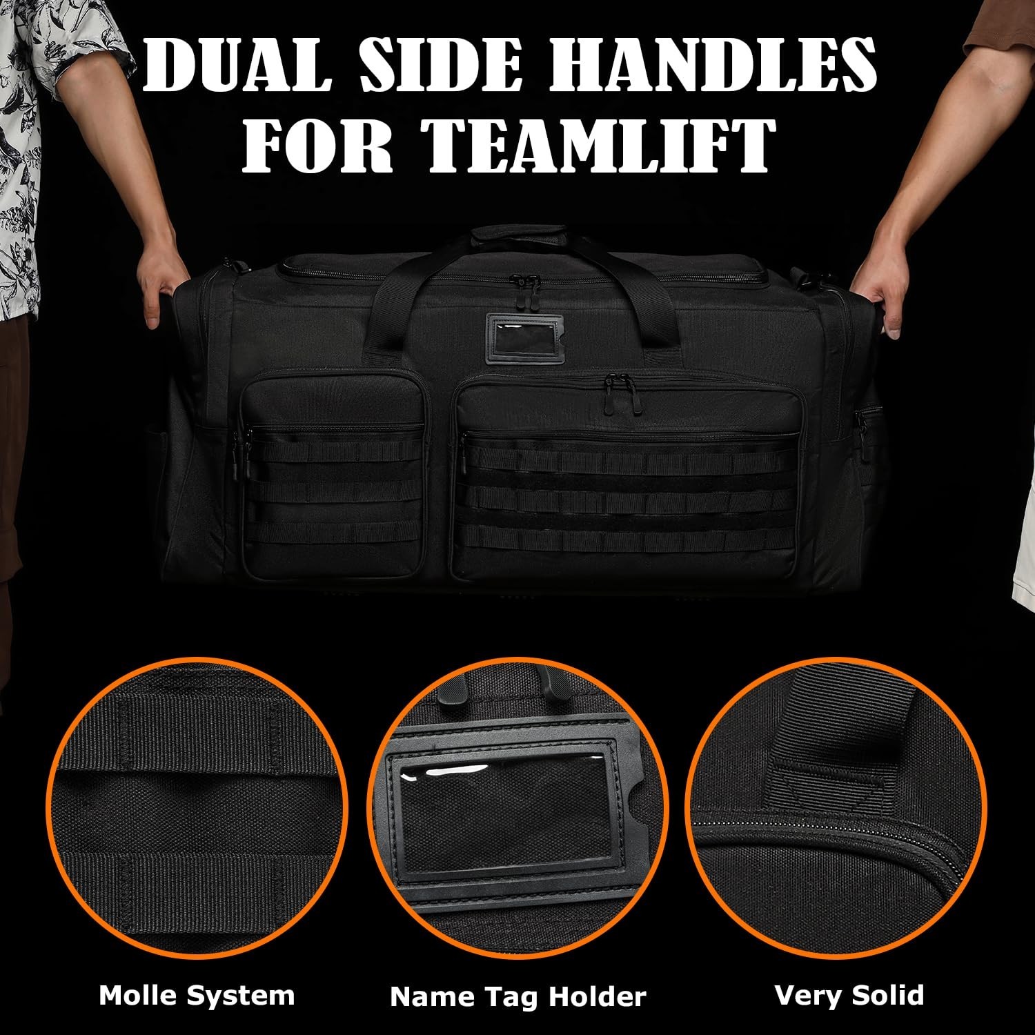 130L Extra Large Duffle Bag for Men, Heavy Duty Large Duffle Bag for Travel w…