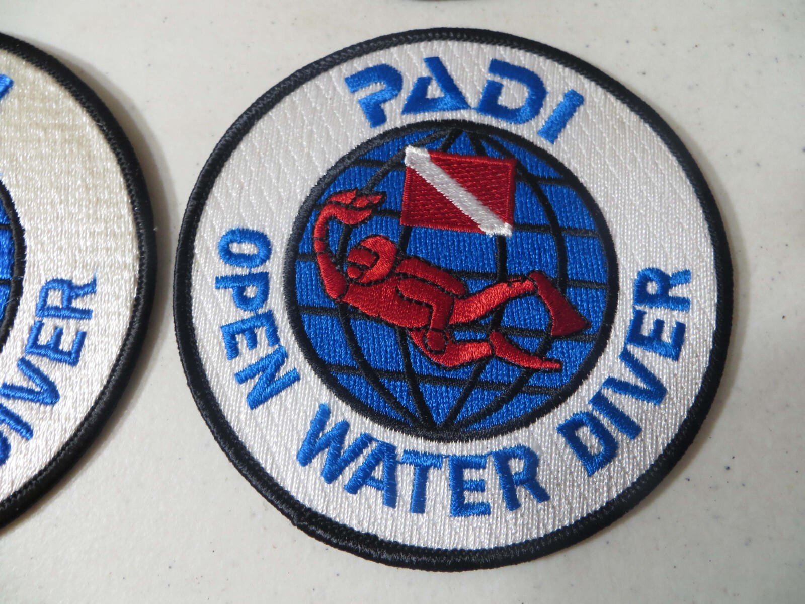 PADI LOT DIVER SCUBA DIVE PATCHES 4″ ADVANCED OPEN WATER black LOT C