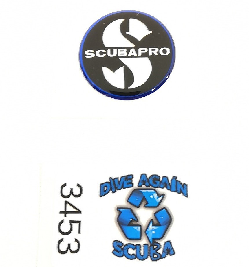 SCUBAPRO Logo Purge Button Decal Sticker R190, G250, G250HP, G200, G200B #3453