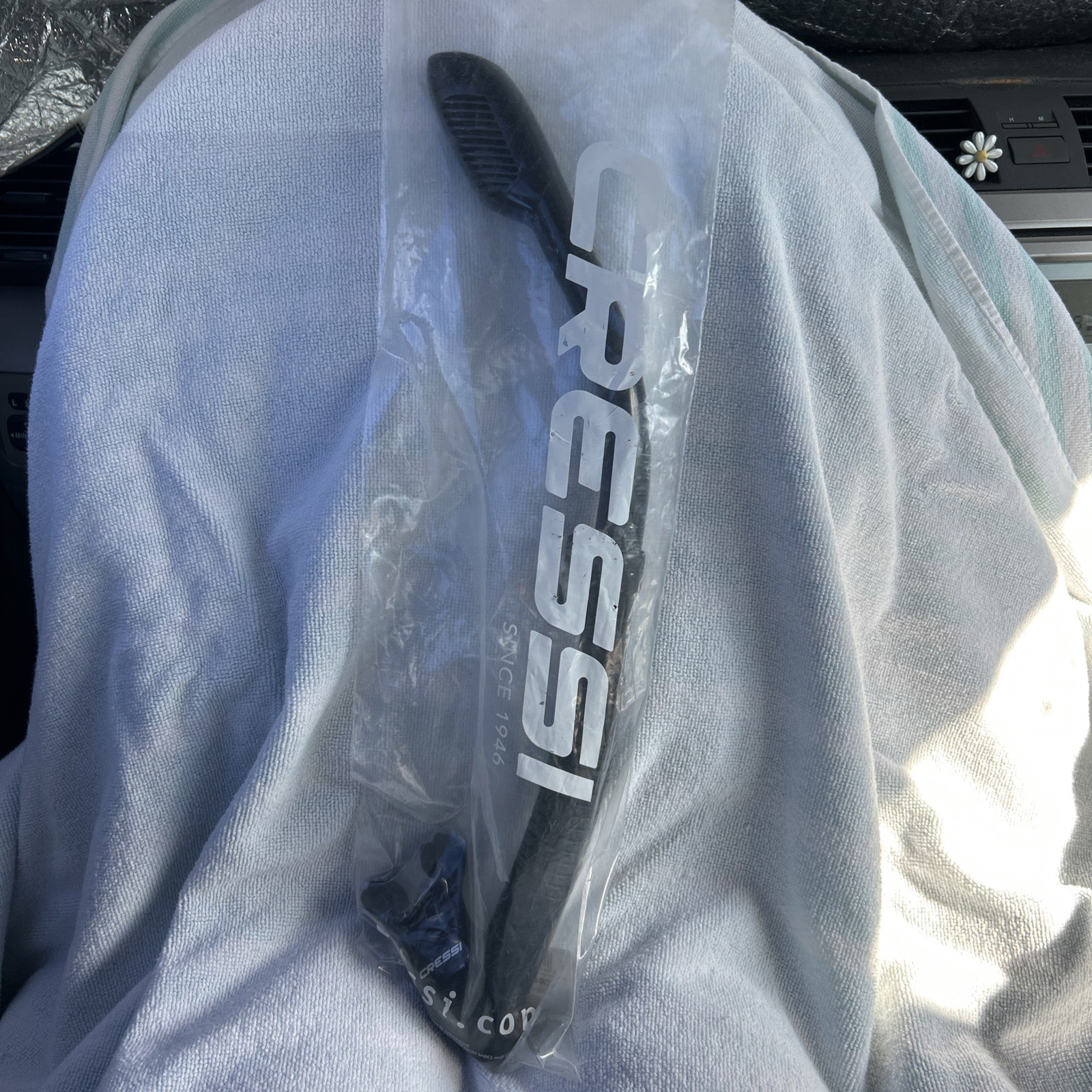 Cressi Supernova Dry Snorkel Black On Black Never Used