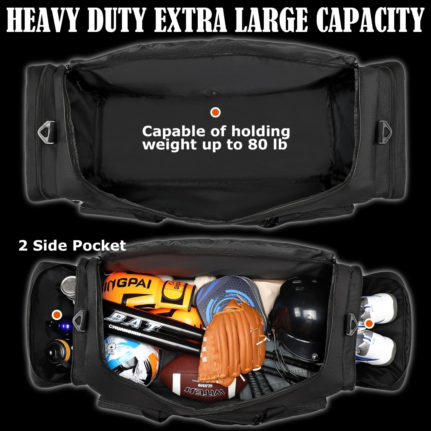130L Extra Large Duffle Bag for Men, Heavy Duty Large Duffle Bag for Travel w…