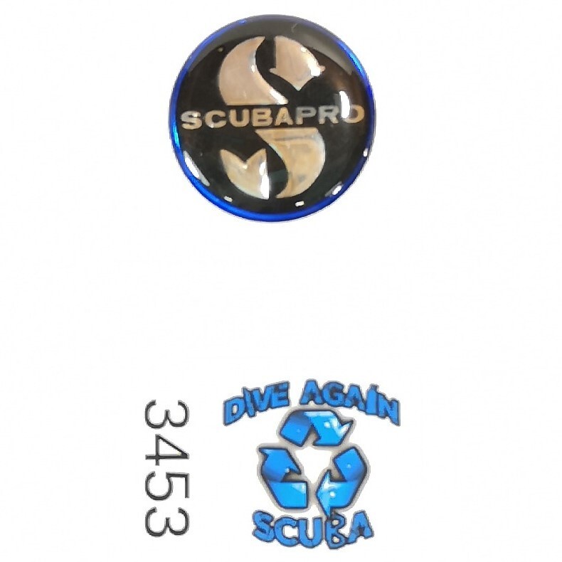 SCUBAPRO Logo Purge Button Decal Sticker R190, G250, G250HP, G200, G200B #3453