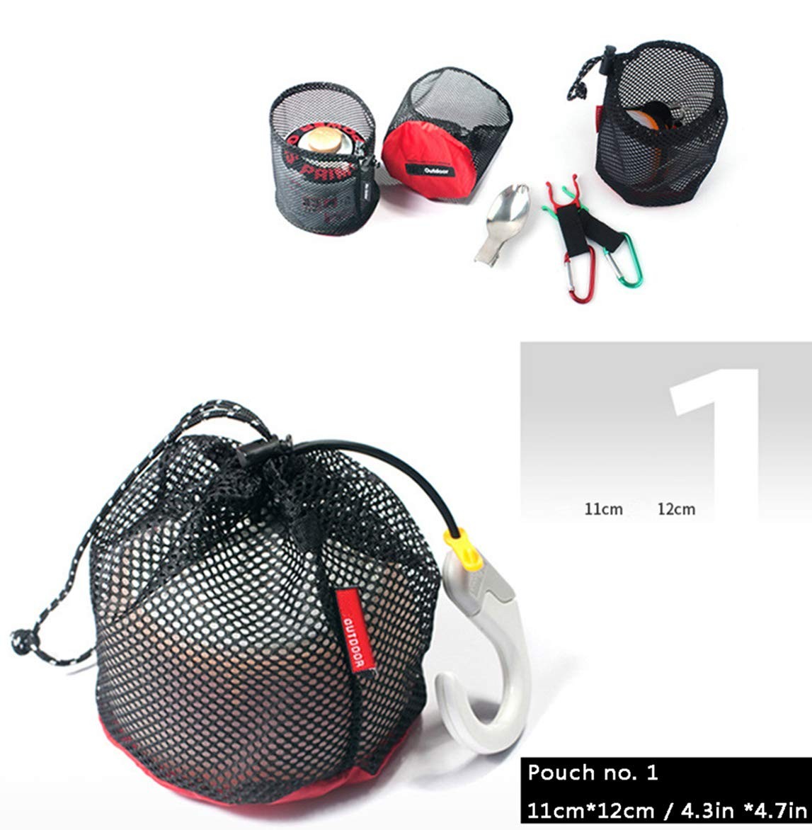 Drawstring Bags/Pouch/Ditty/Mesh-Stuff-Sack for different sizes, Red