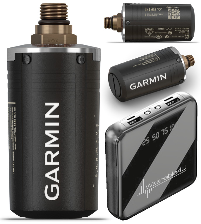 Garmin Descent T2 Transceiver Subwave Wireless Communication w/ Wearable4U PBank