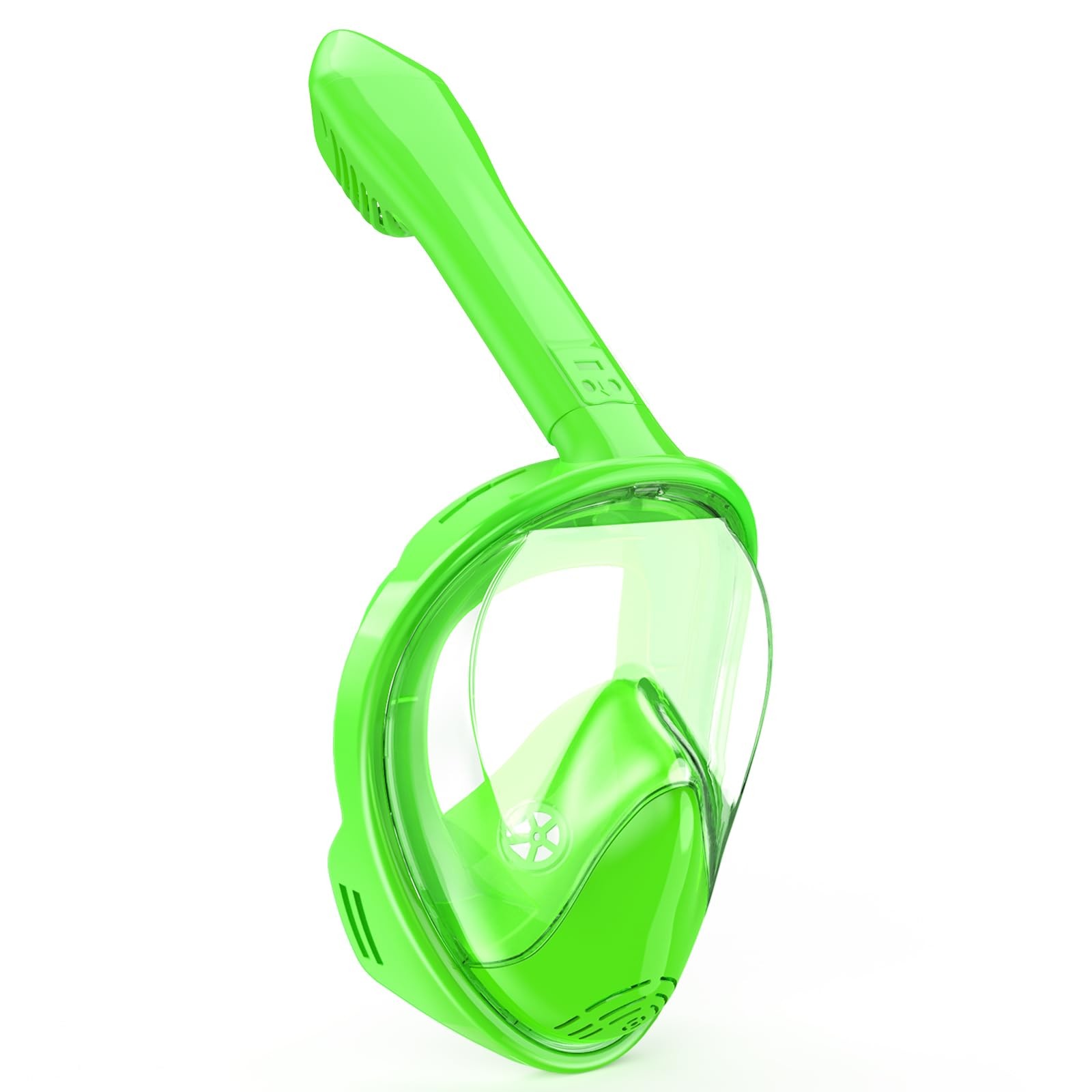 Kids Snorkel Mask Full Face, Snorkeling Gear for 2-14 with Camera Green