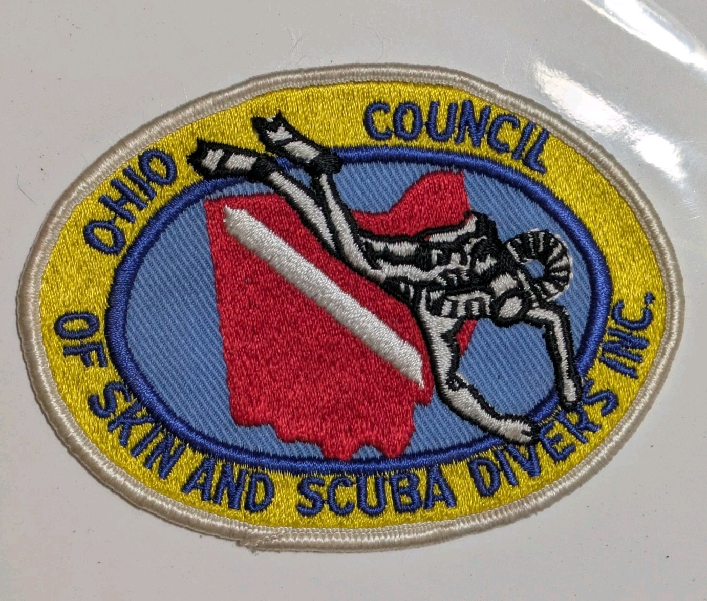 Vintage Rare NOS Ohio Council of Skin and Scuba Divers Inc. Patch Diving Dive