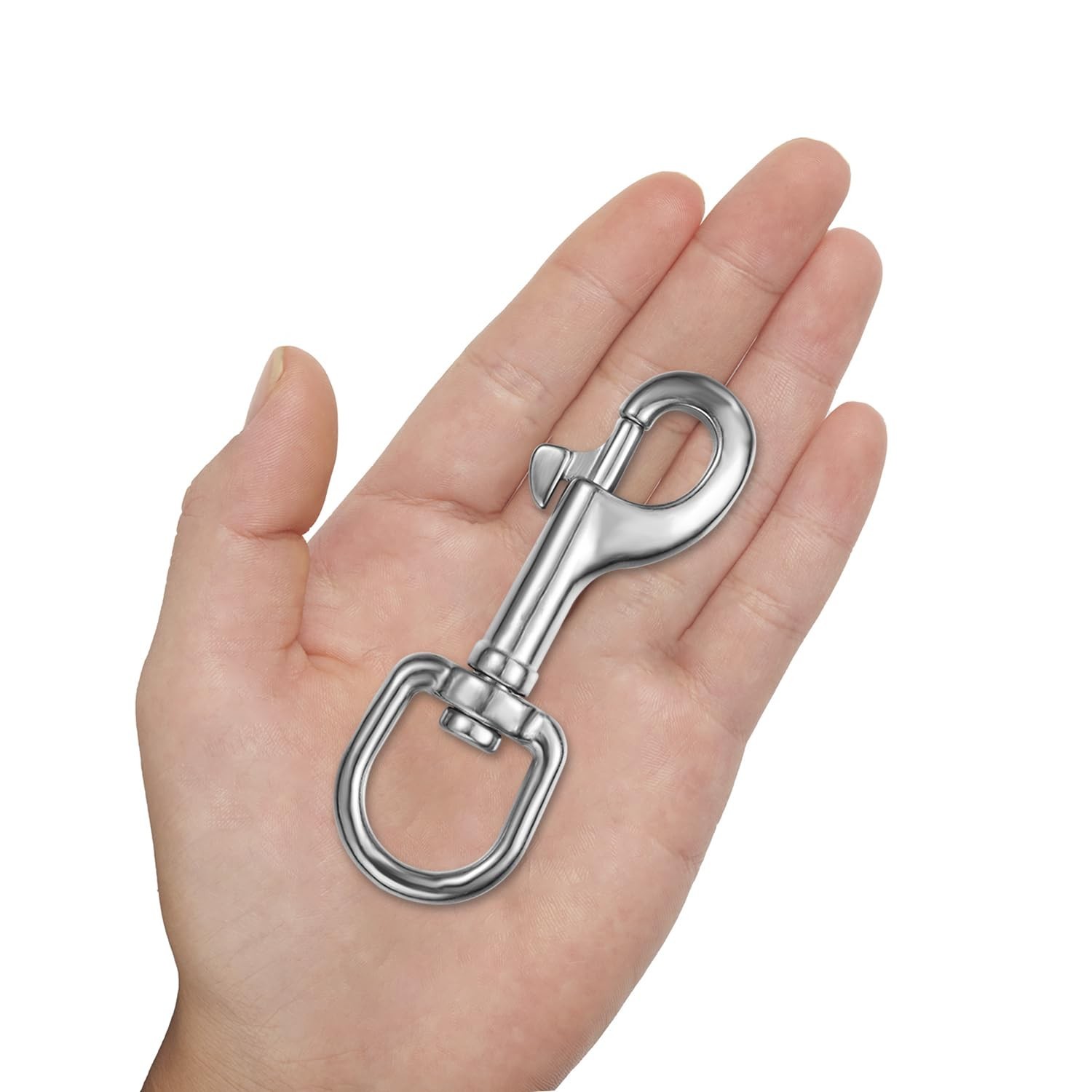 Heavy-Duty Swivel Eye Bolt Snap Hooks 3.3 Inch, 316 Stainless Steel, Bolt Sna…