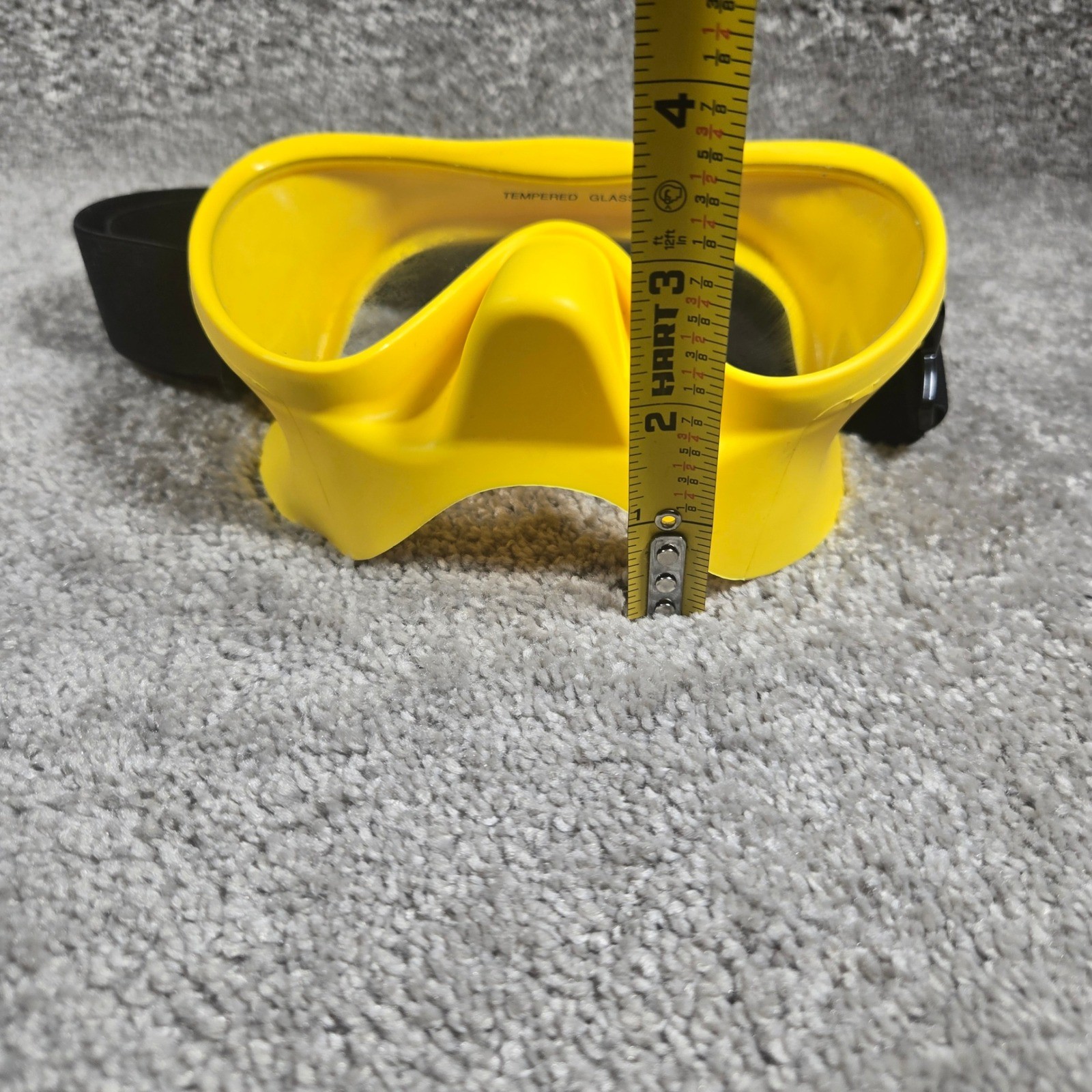Hawaii Divers Scuba Mask Yellow Tempered Glass Single Lens Adult OSFM