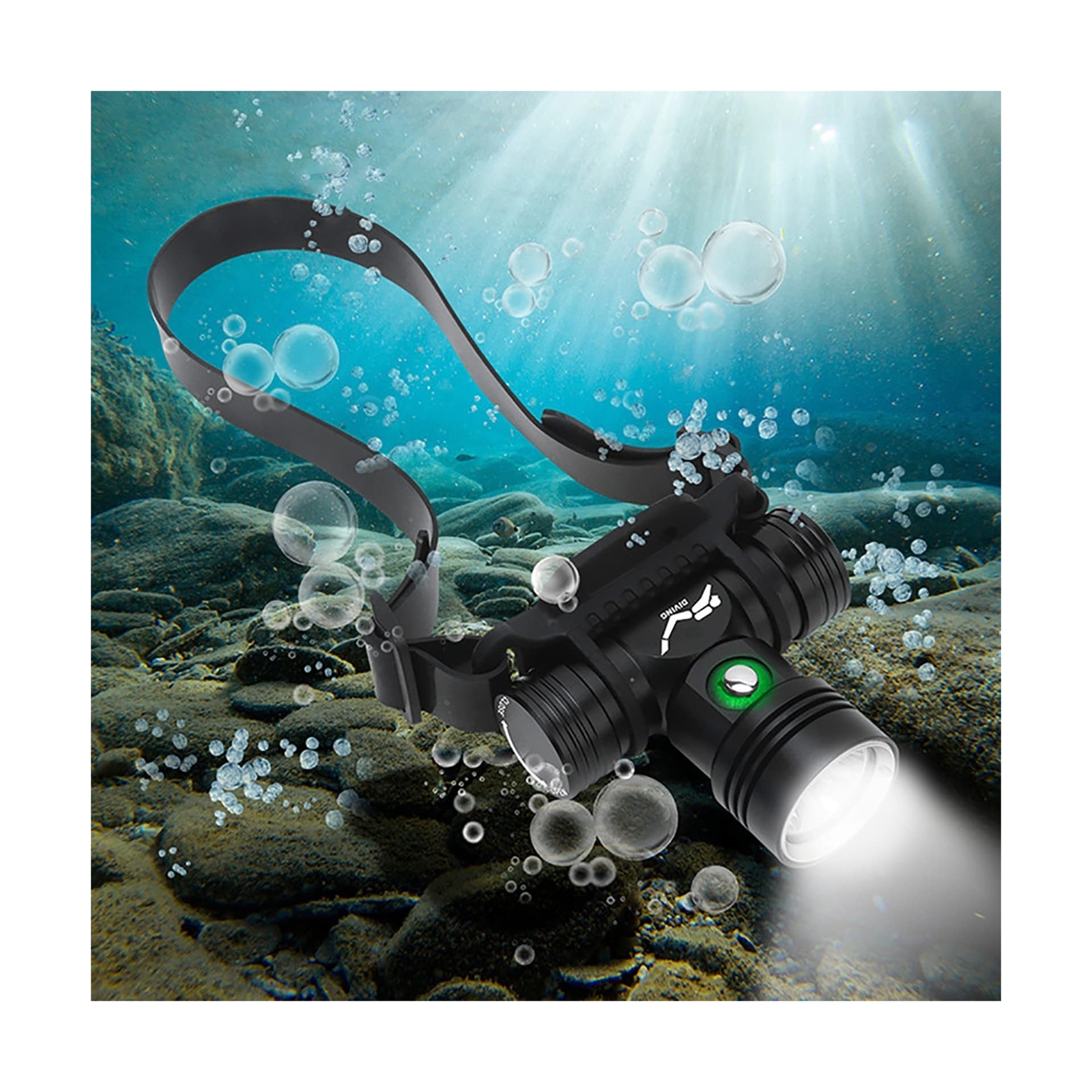 WINDFIRE Diving Headlamp, Super Bright Scuba Dive Flashlight, Underwater 60M,…