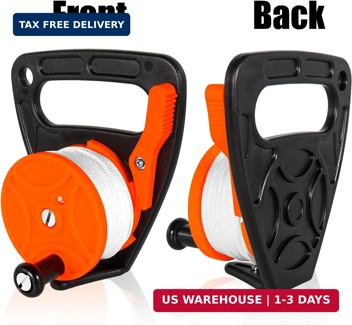 Compact 150ft Scuba Dive Reel Kayak Anchor with Thumb Stopper for Safety Underwa
